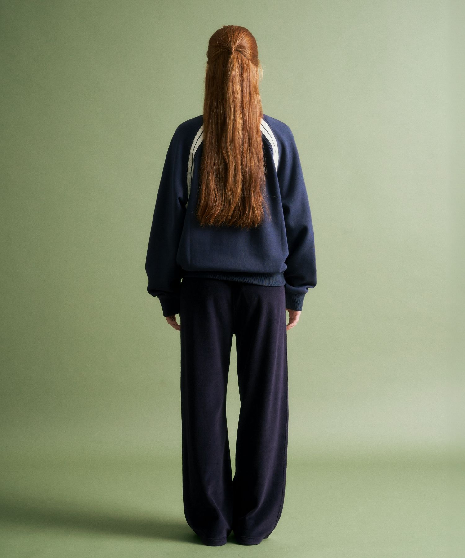 高級素材使用ブランド Lawton SATUR | MUSINSA Half Navy Sweatshirt Up Zip トップス