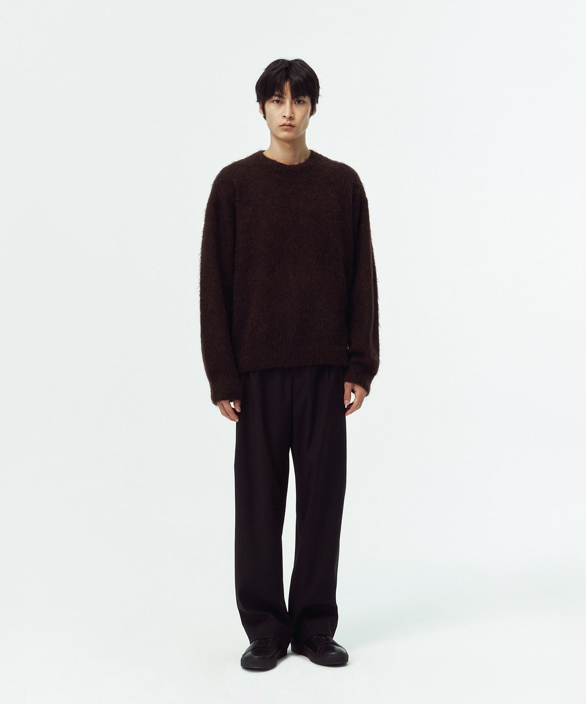 블랭크룸(BLANKROOM) 모헤어 니트_DARK CHOCOLATE