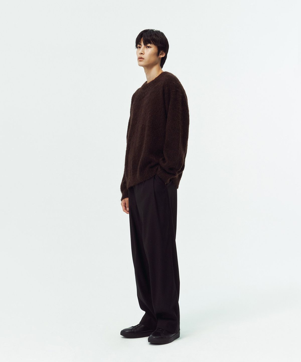 블랭크룸(BLANKROOM) 모헤어 니트_DARK CHOCOLATE