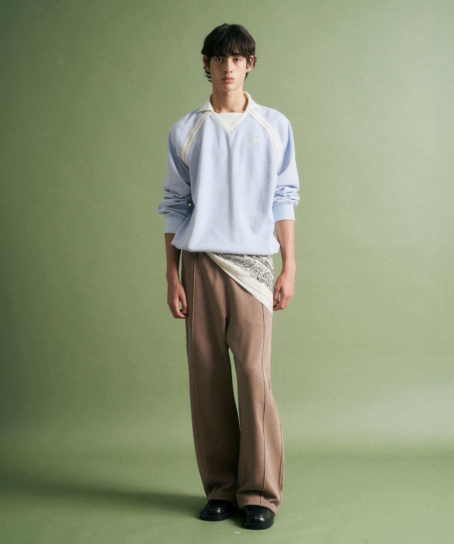 ★SATUR★ Lausanne sweatshirt sky blue SA243UTM08SB MUSINSA | SATUR Lausanne Sweatshirt Sky Blue