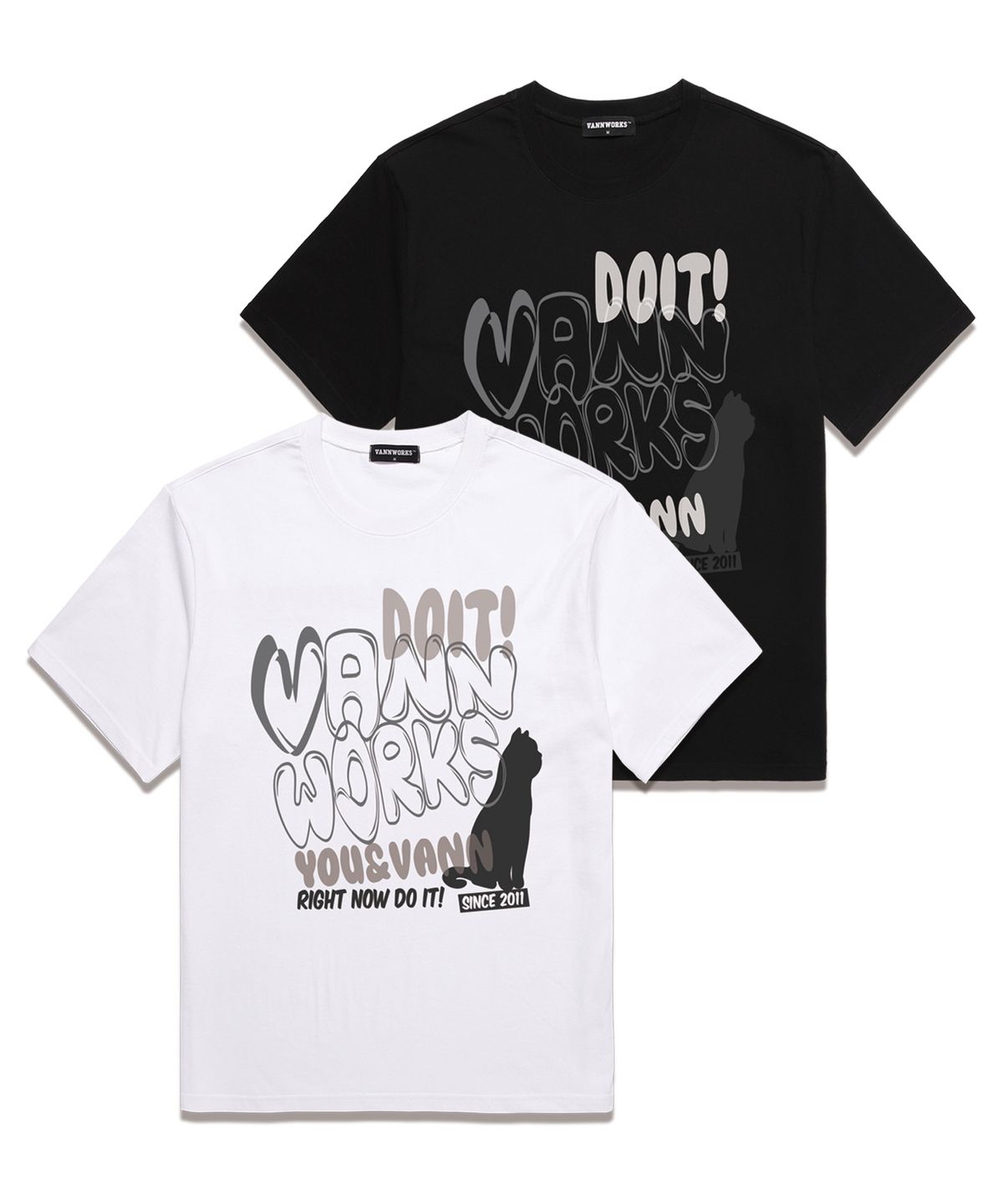밴웍스(VANNWORKS) BALLON 오버핏 반팔 티셔츠 (VS0118) 블랙