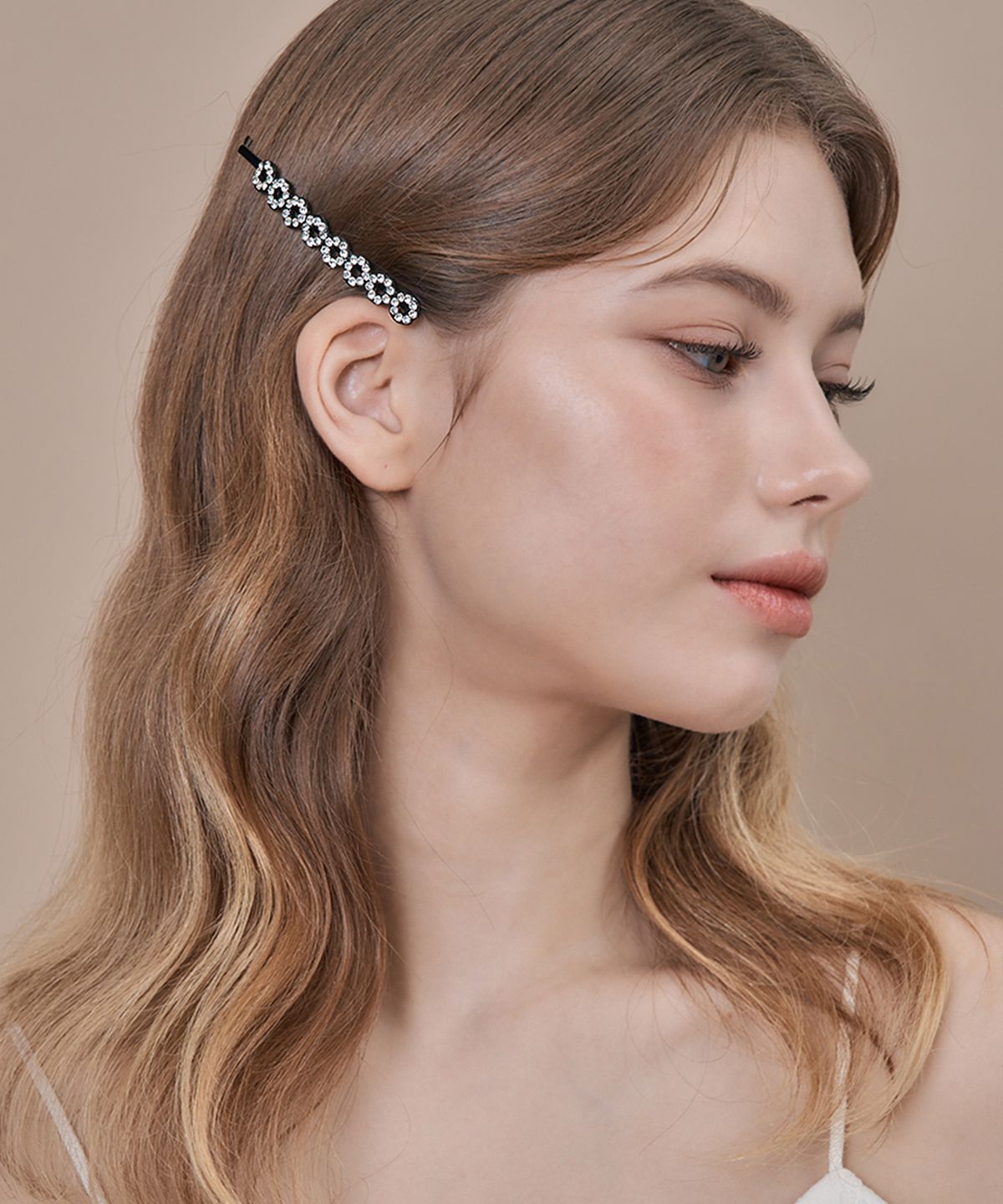 엘르주얼리(ELLEJEWELRY) 라운드 큐빅 헤어핀 ELHP030