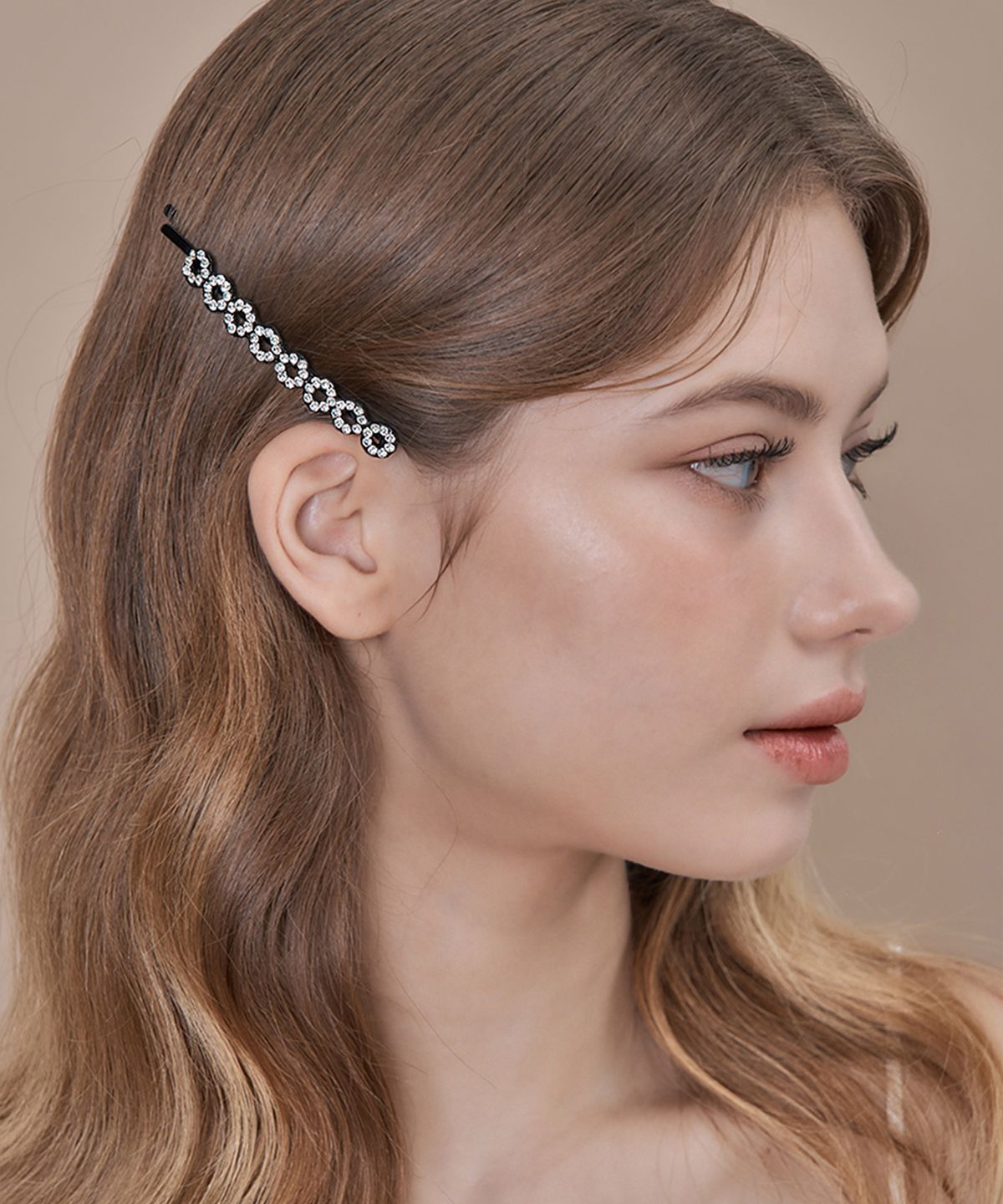 엘르주얼리(ELLEJEWELRY) 라운드 큐빅 헤어핀 ELHP030