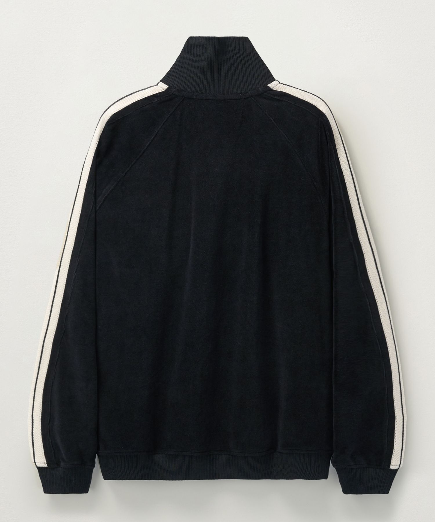 MUSINSA公式 | SATUR Velour loose fit half zip-up black