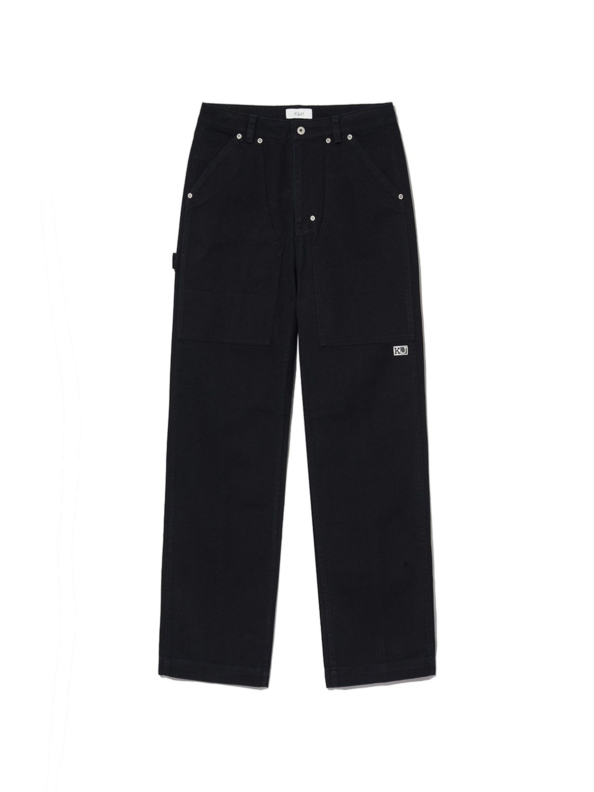 기준 맨(KIJUN MEN) Logo Patch Work Pants Black