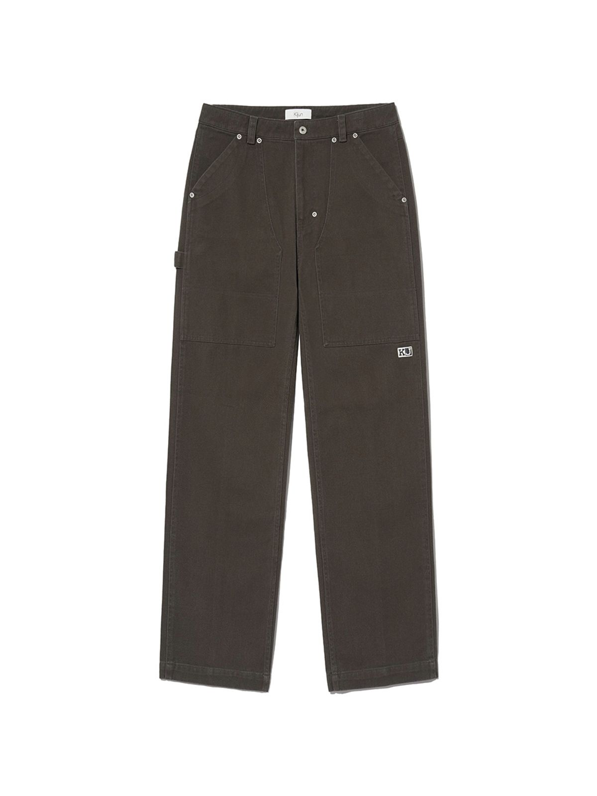 기준 맨(KIJUN MEN) Logo Patch Work Pants Dark Brown