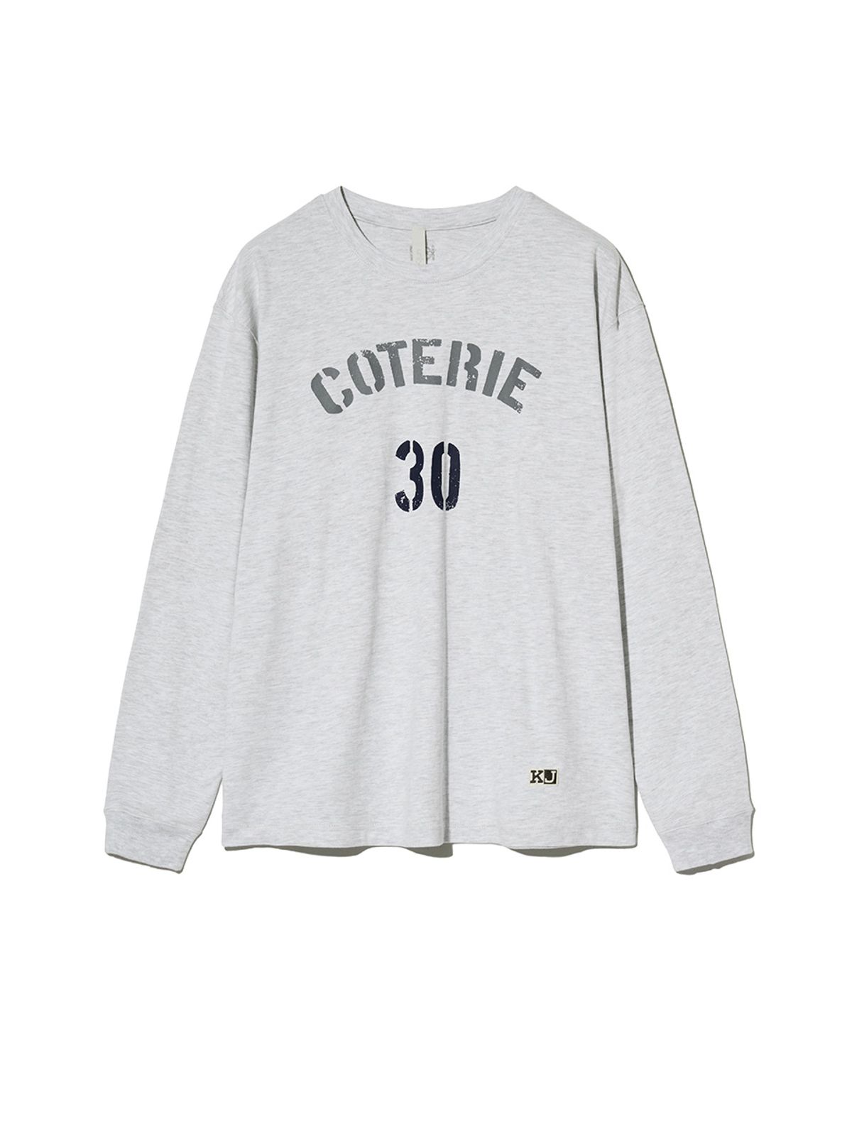 기준 맨(KIJUN MEN) COTERIE Long Sleeve T-Shirt Melange White