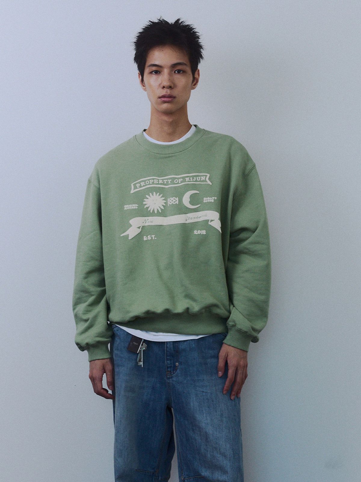 기준(KIJUN) Sun Moon Pullover UNISEX Green