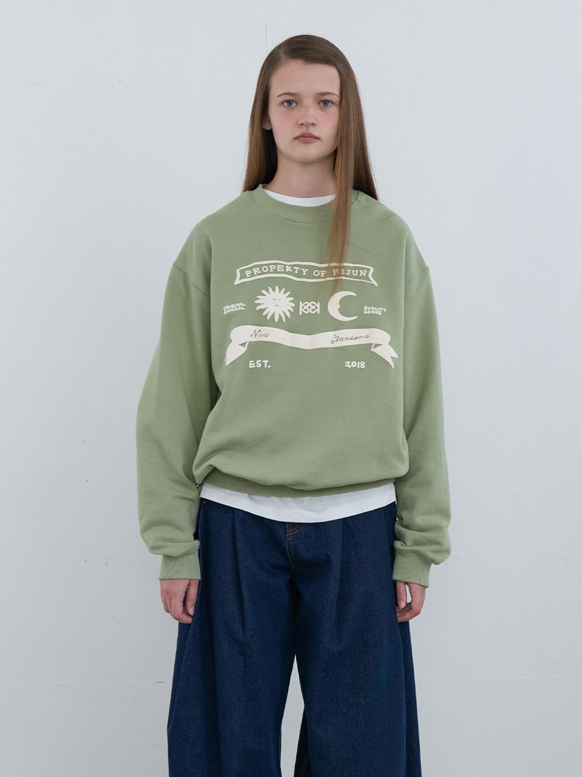 기준(KIJUN) Sun Moon Pullover UNISEX Green