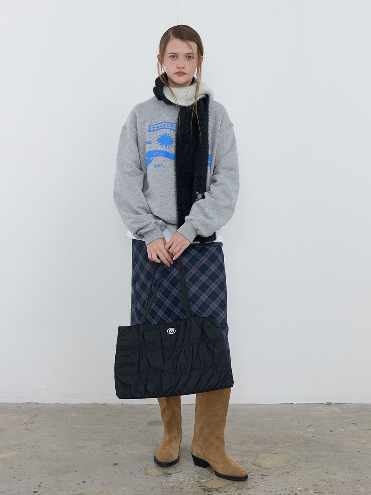 기준(KIJUN) Sun Moon Pullover UNISEX Melange Grey