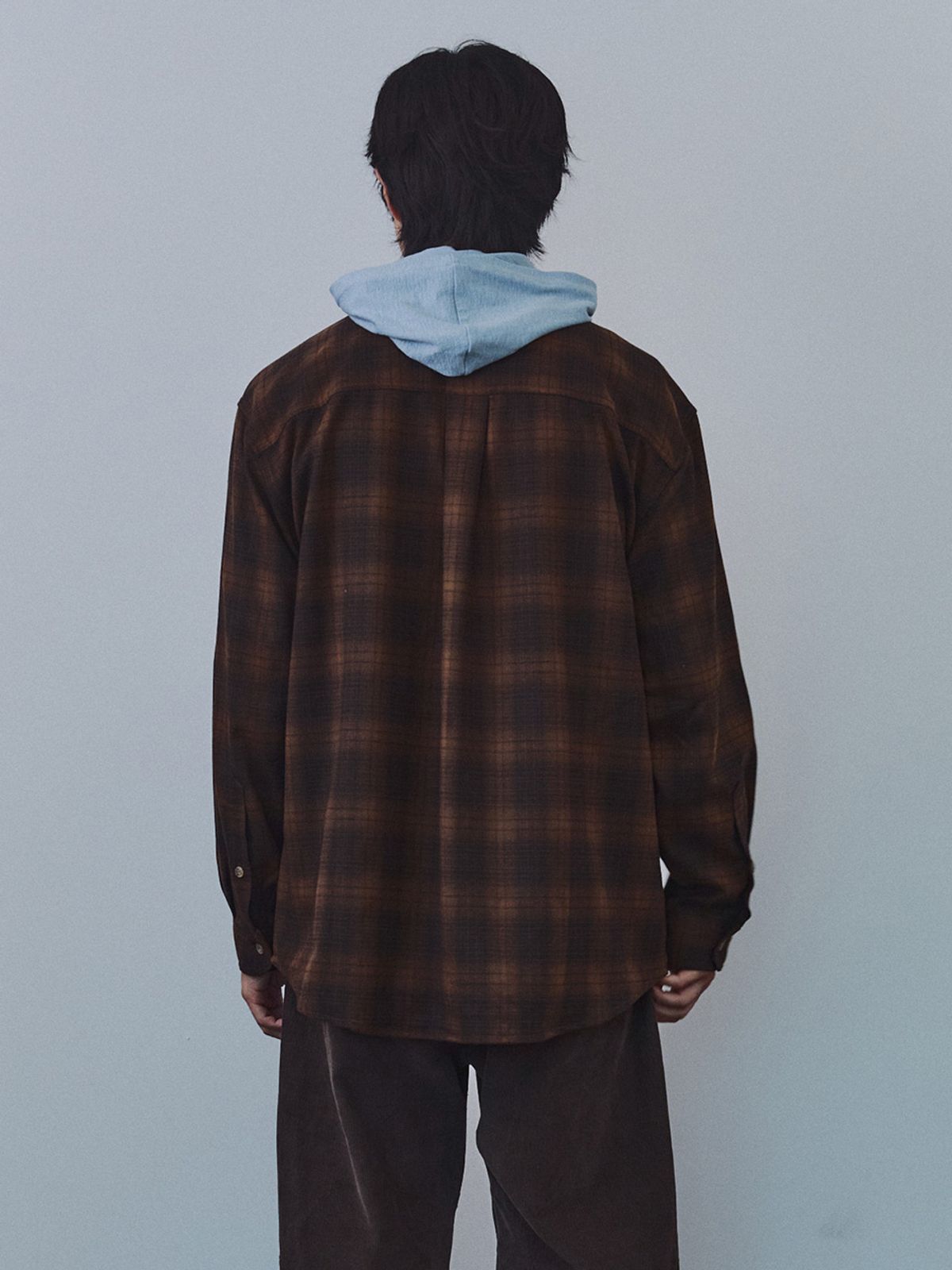 기준 맨(KIJUN MEN) Royal Flannel Shirt Brown