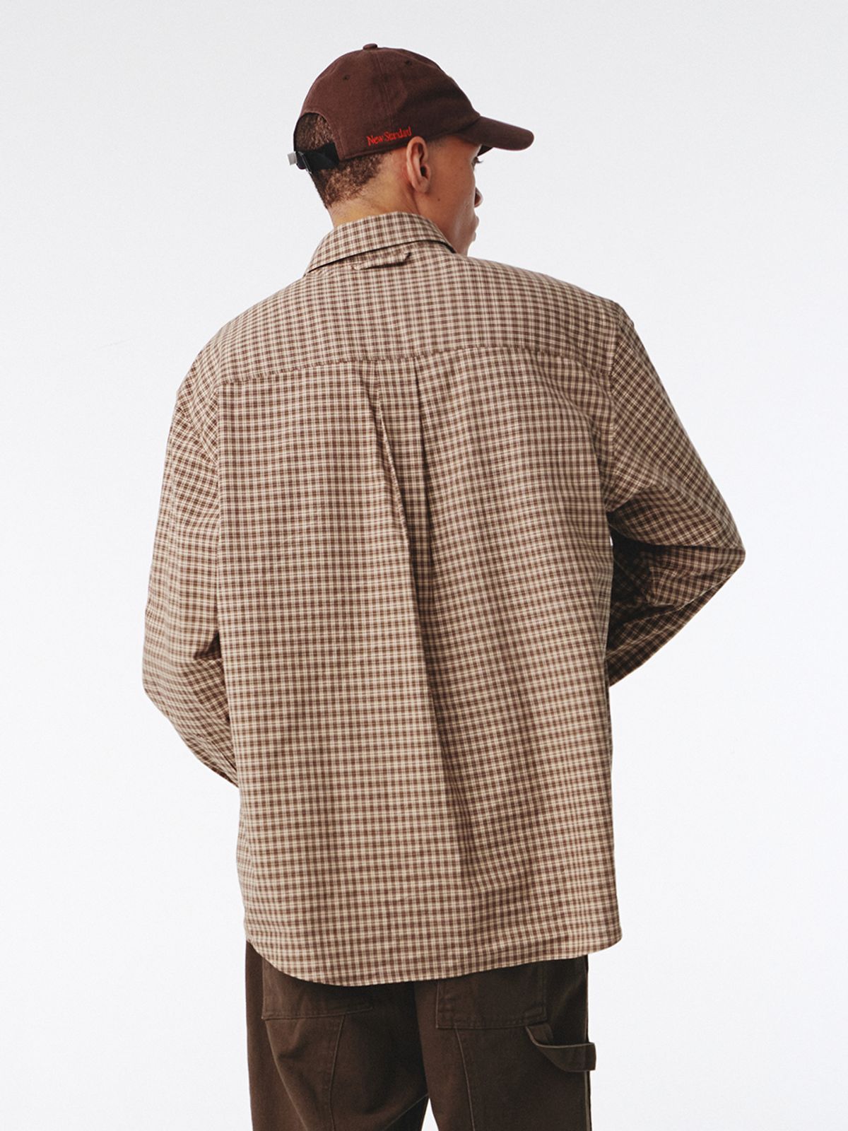 기준 맨(KIJUN MEN) Royal Check Shirt Brown