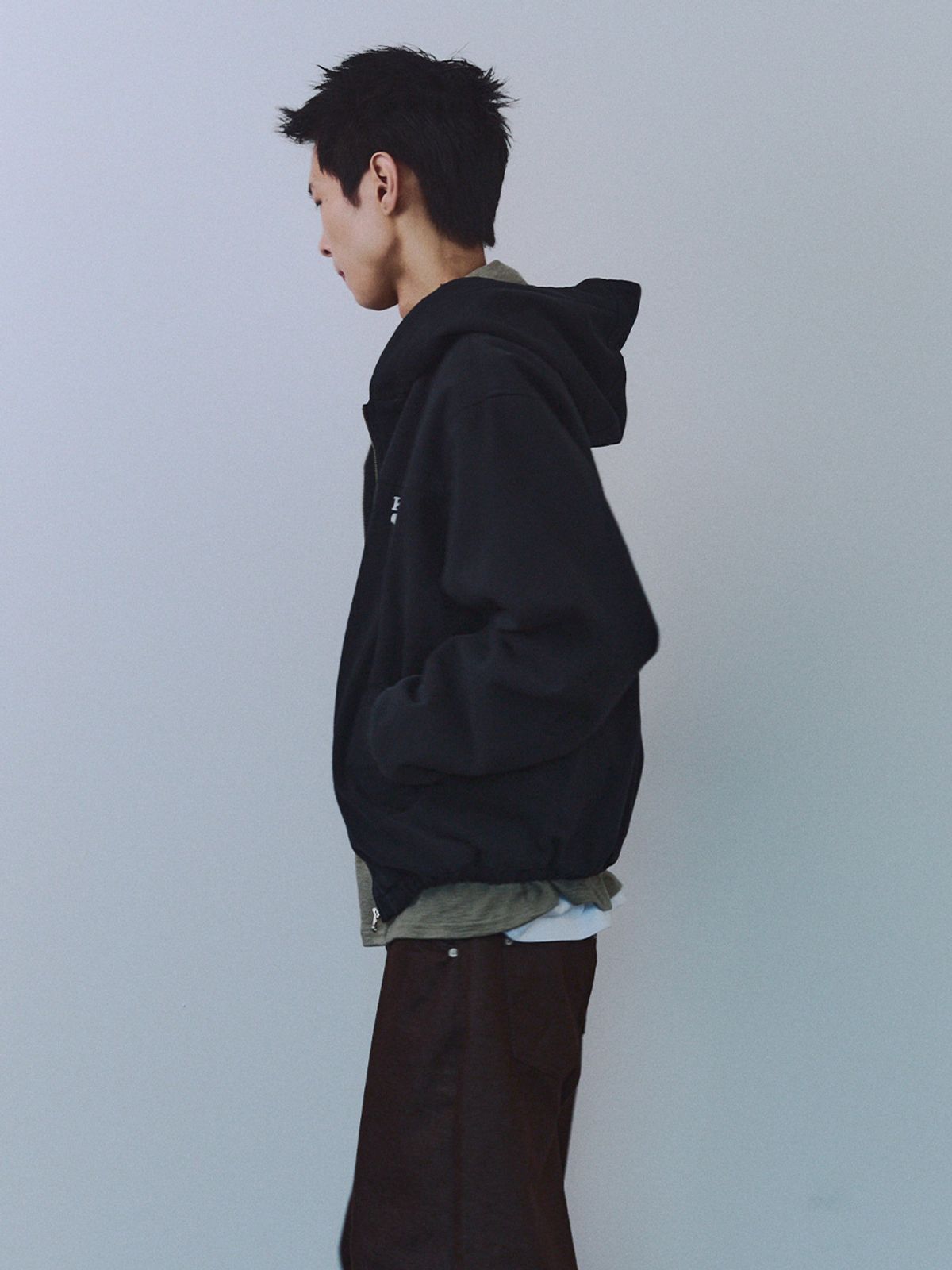 기준 맨(KIJUN MEN) Royal Hooded Jumper Black