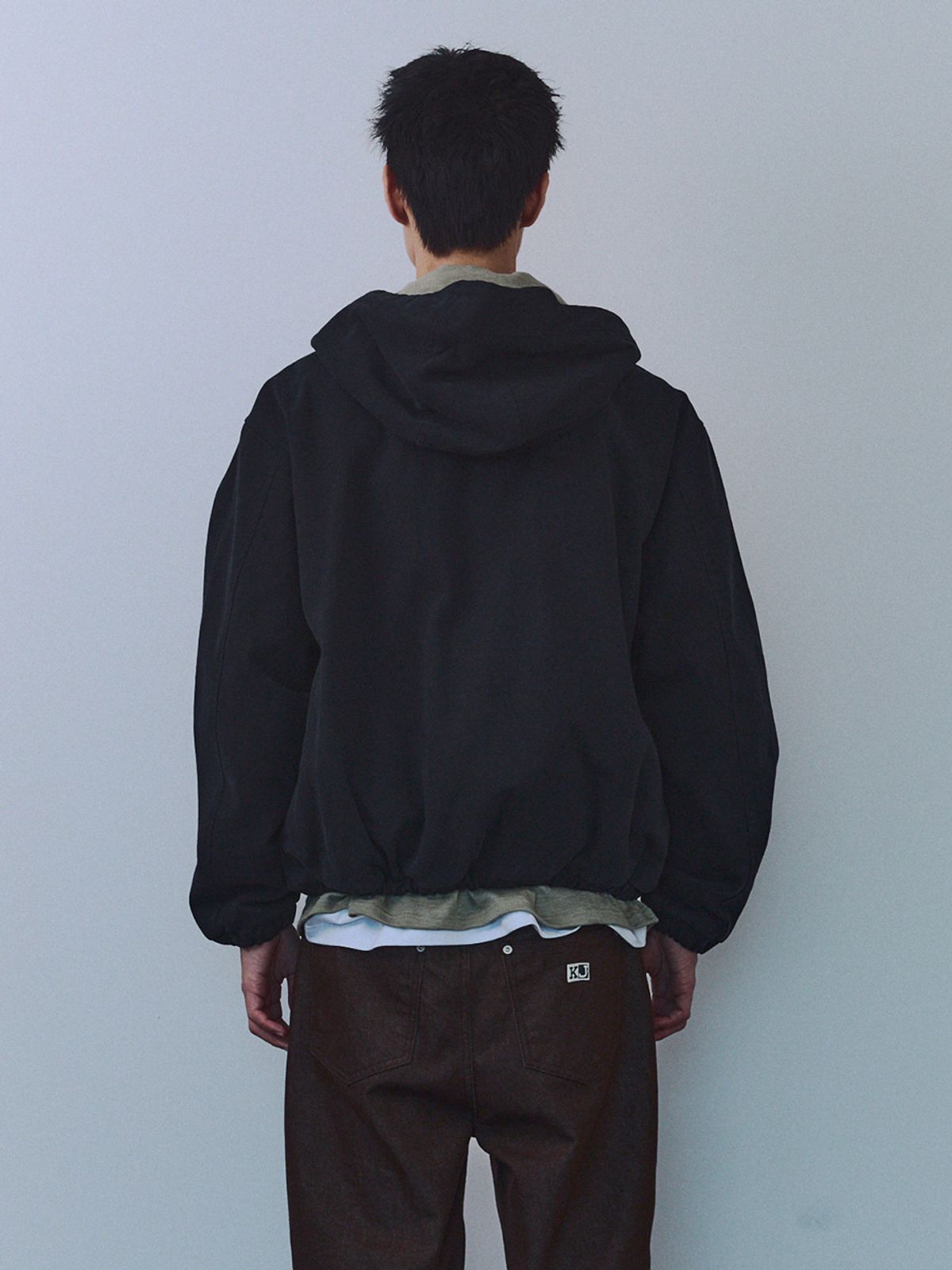 기준 맨(KIJUN MEN) Royal Hooded Jumper Black