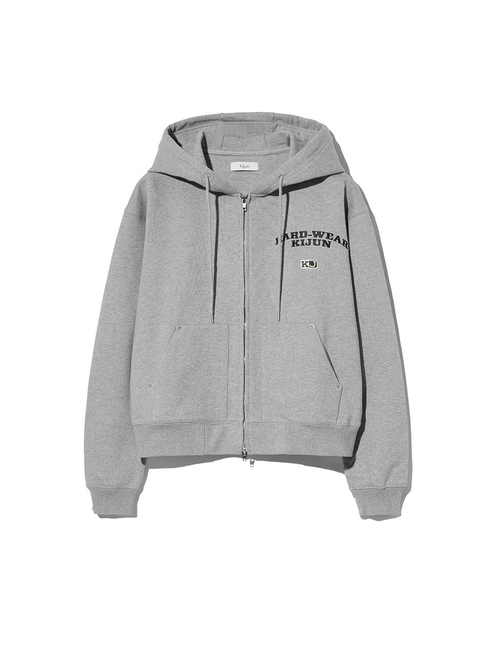 期間限定 数量限定 Rivet MEN KIJUN | MUSINSA Zip-Up Grey Melange Hoodie アイドル