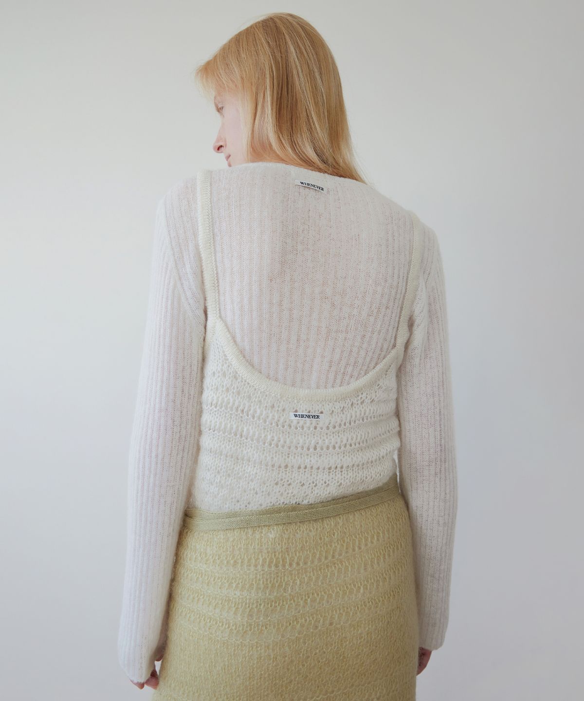 르바(LEVAR) Alpaca Ribbed Pure Knit - Ivory