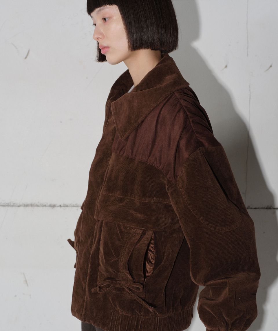MUSINSA公式 | TYPESERVICE Mixed Shirring Jumper [Brown]