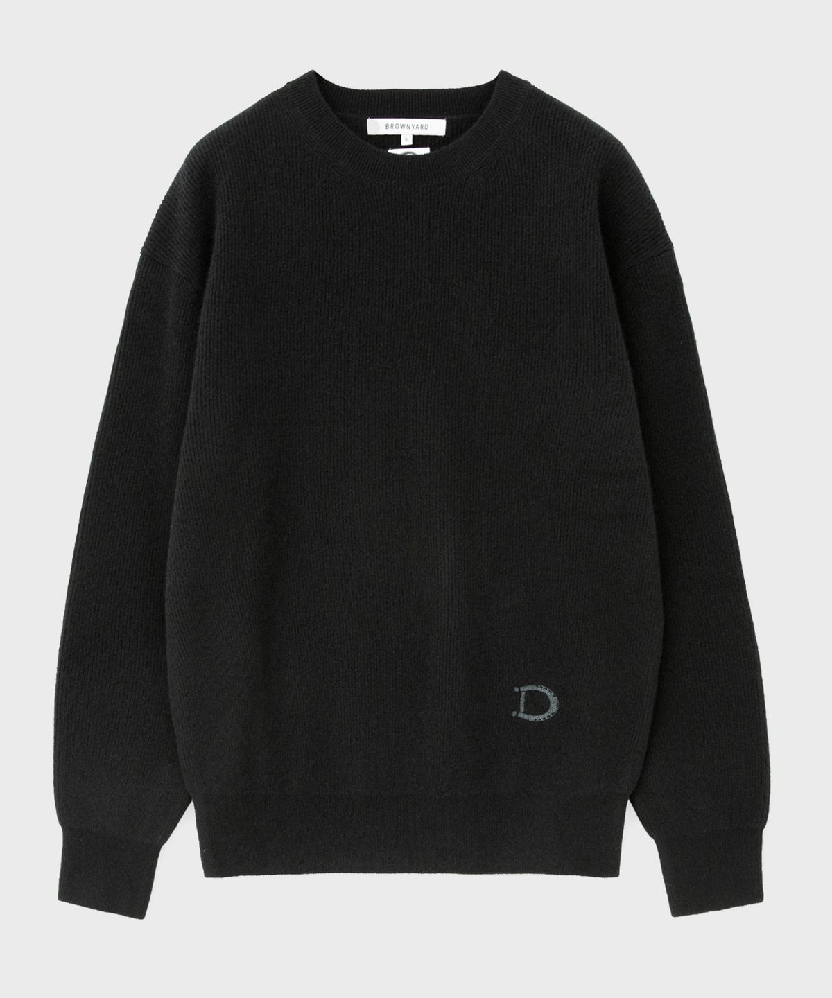 디키즈(DICKIES) x 브라운야드 홀스슈 크루넥 니트 Black