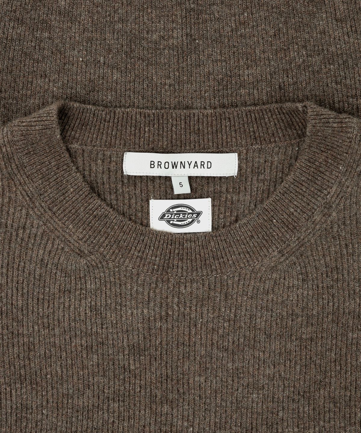 디키즈(DICKIES) x 브라운야드 홀스슈 크루넥 니트 Brown