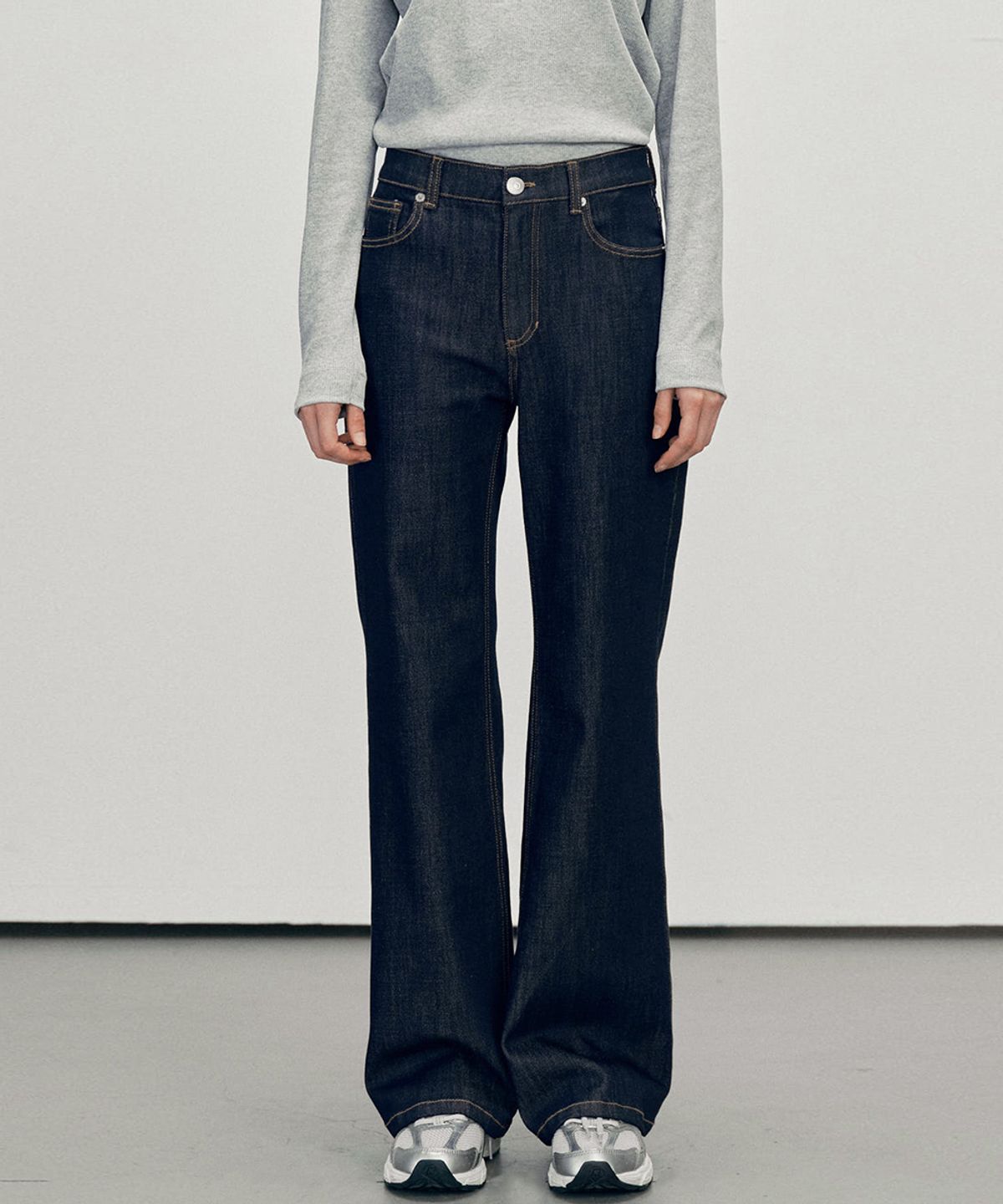 마롭(MALOUPE) 9134 레귤러 부츠컷 데님 (다크 인디고)
