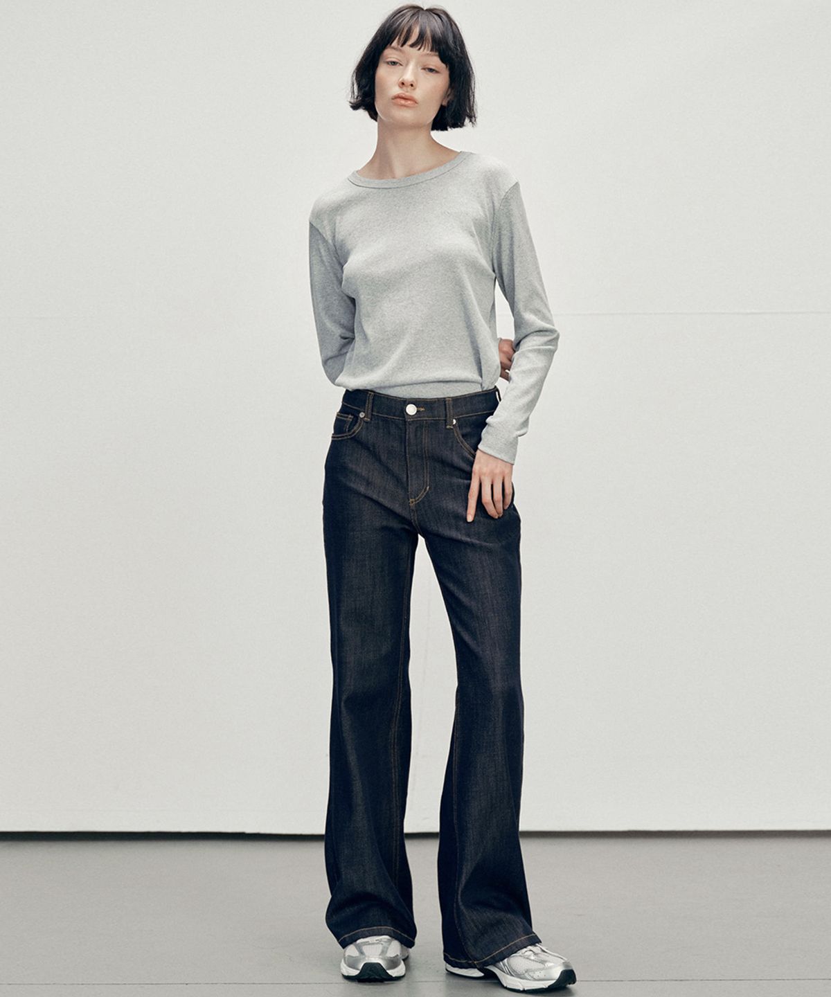 마롭(MALOUPE) 9134 레귤러 부츠컷 데님 (다크 인디고)