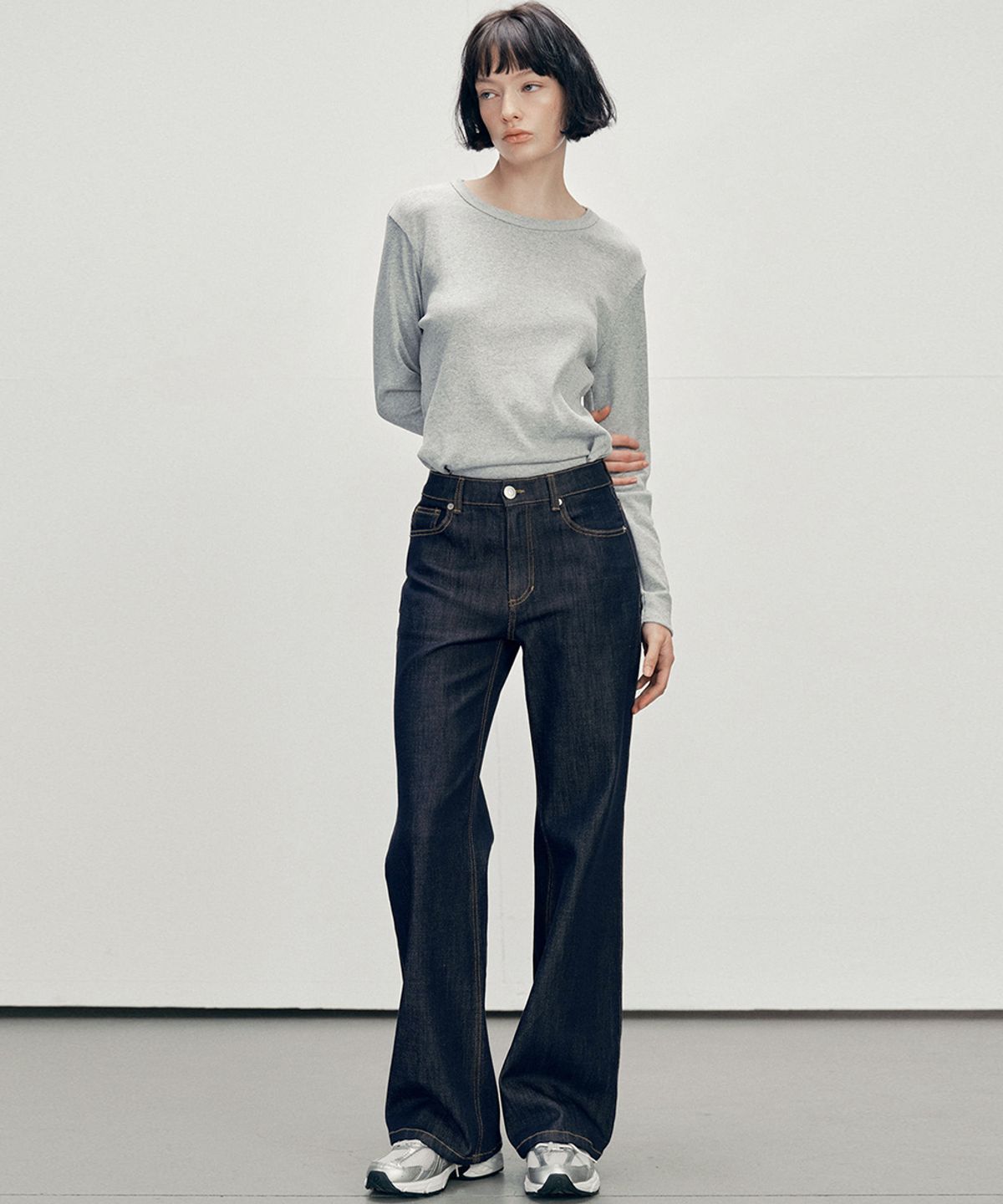 마롭(MALOUPE) 9134 레귤러 부츠컷 데님 (다크 인디고)