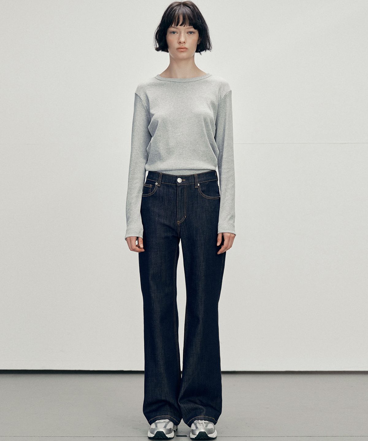 마롭(MALOUPE) 9134 레귤러 부츠컷 데님 (다크 인디고)