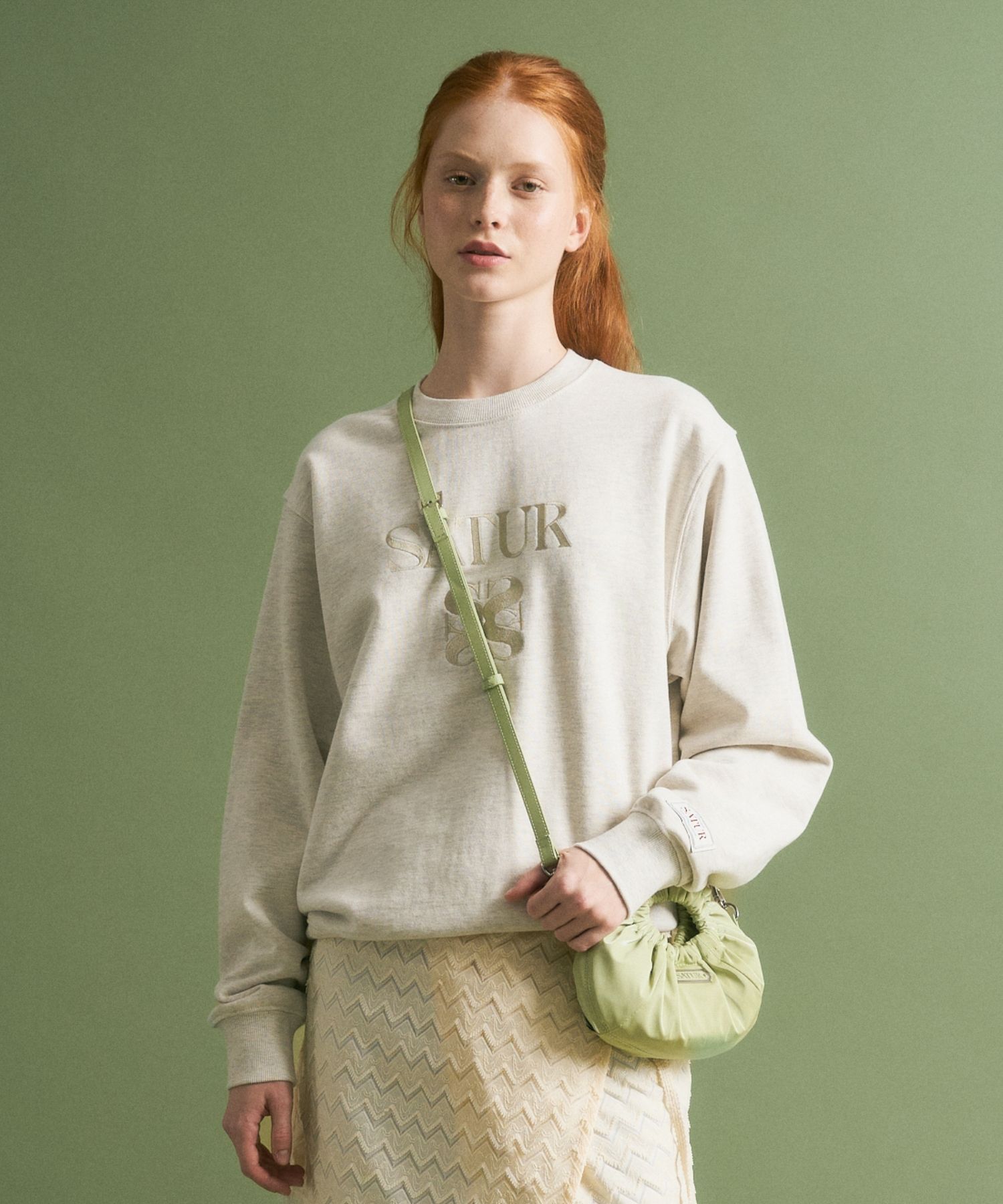 MUSINSA | SATUR Scrunchie Mini Tote and Crossbody Bag Apple