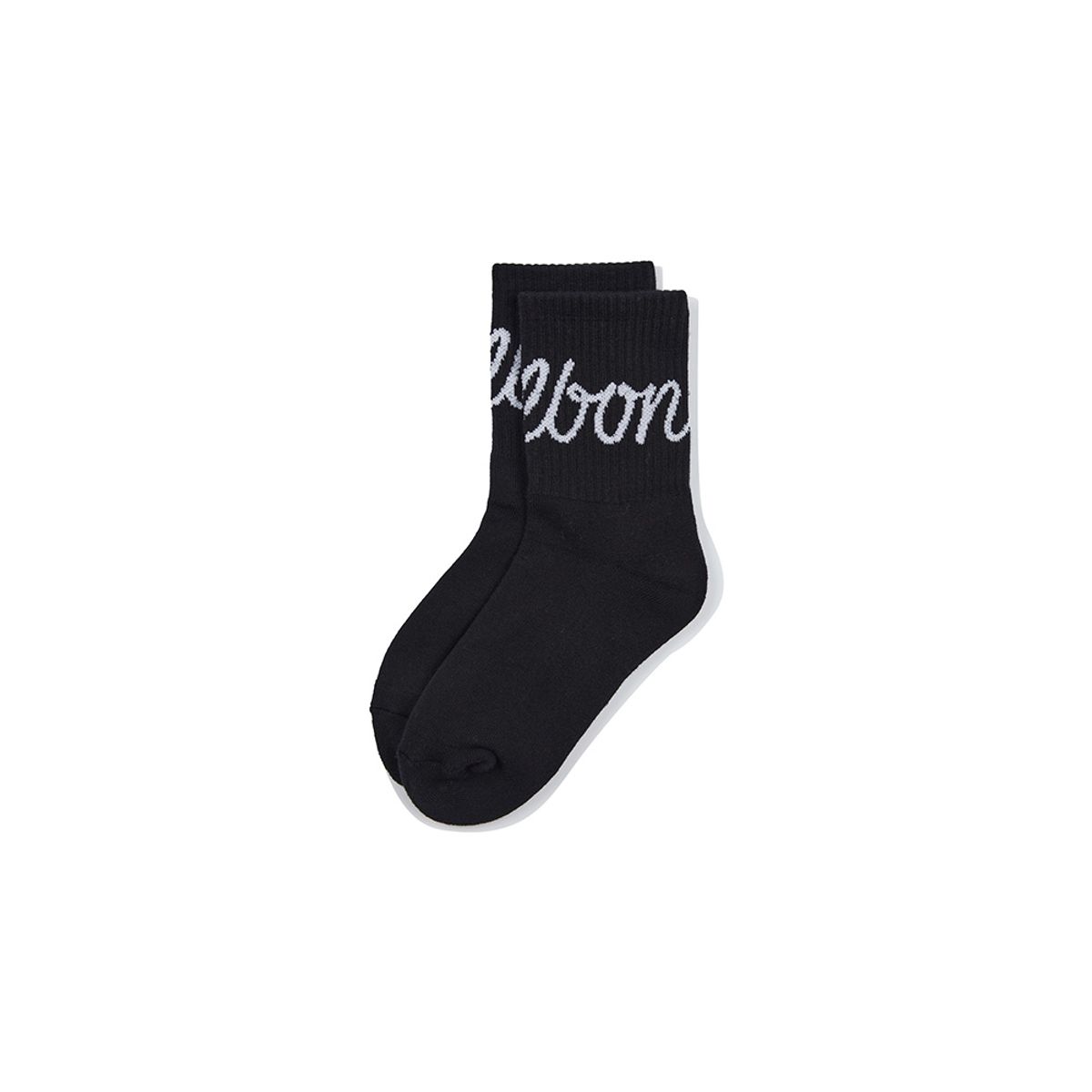말본 골프(MALBON GOLF) 말본 로고 크루 삭스 BLACK