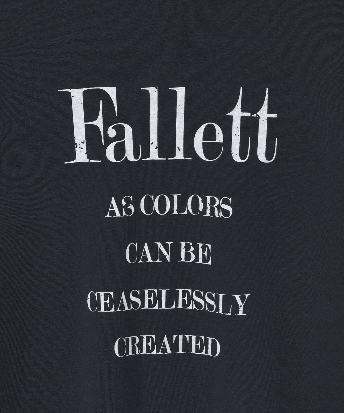 팔렛(FALLETT) 타이포 그래피 반팔티 차콜