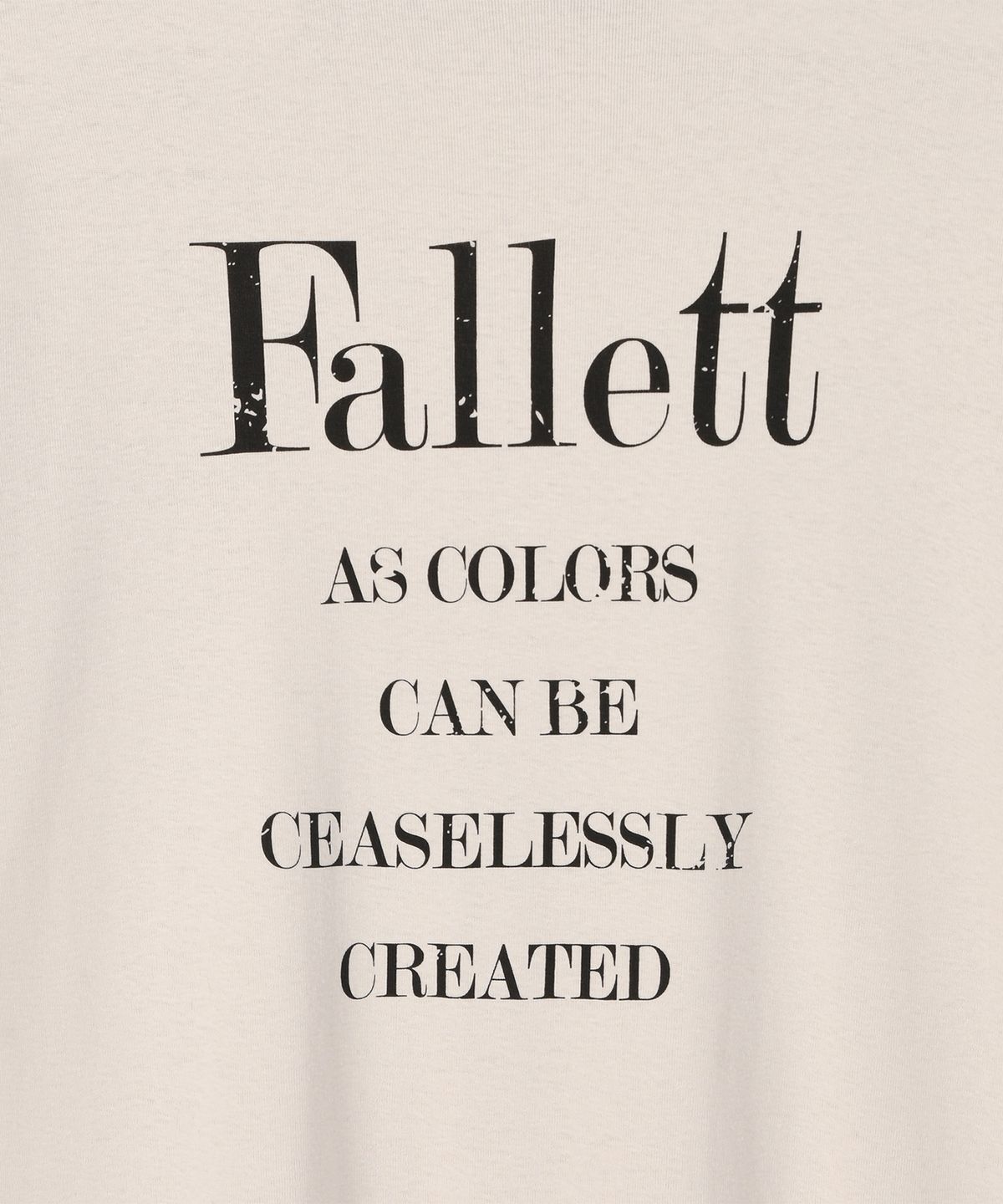 팔렛(FALLETT) 타이포 그래피 반팔티 베이지