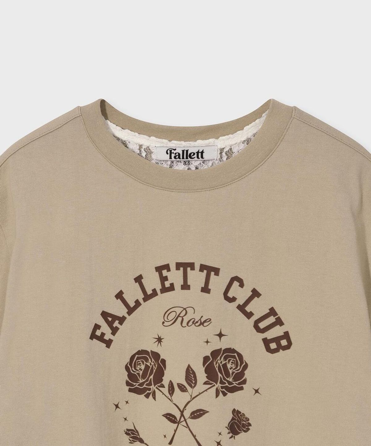 팔렛(FALLETT) 로즈 레이어드 롱슬리브 탑 베이지