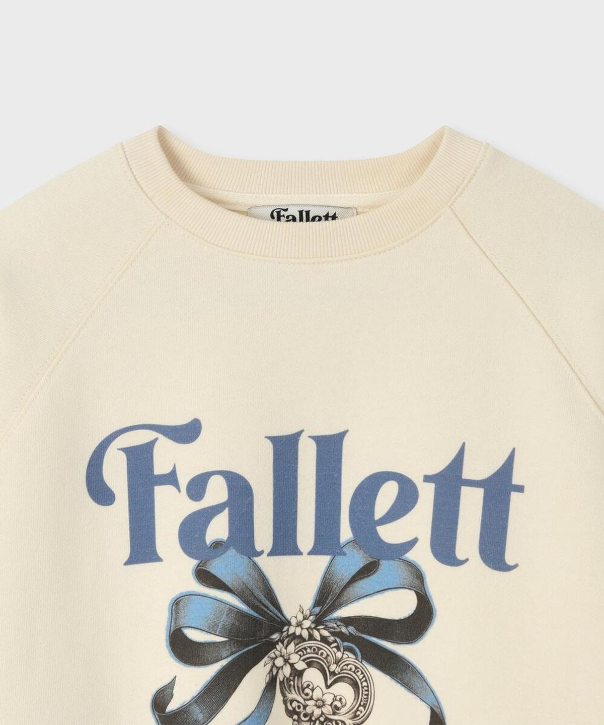 팔렛(FALLETT) 스토리 로고 시크릿 맨투맨 아이보리