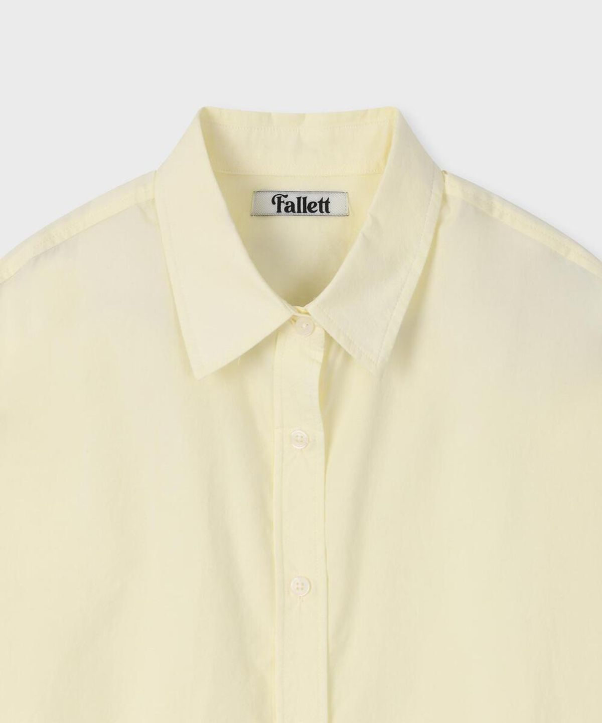 팔렛(FALLETT) 아웃 라벨 포인트 셔츠 라이트 옐로우
