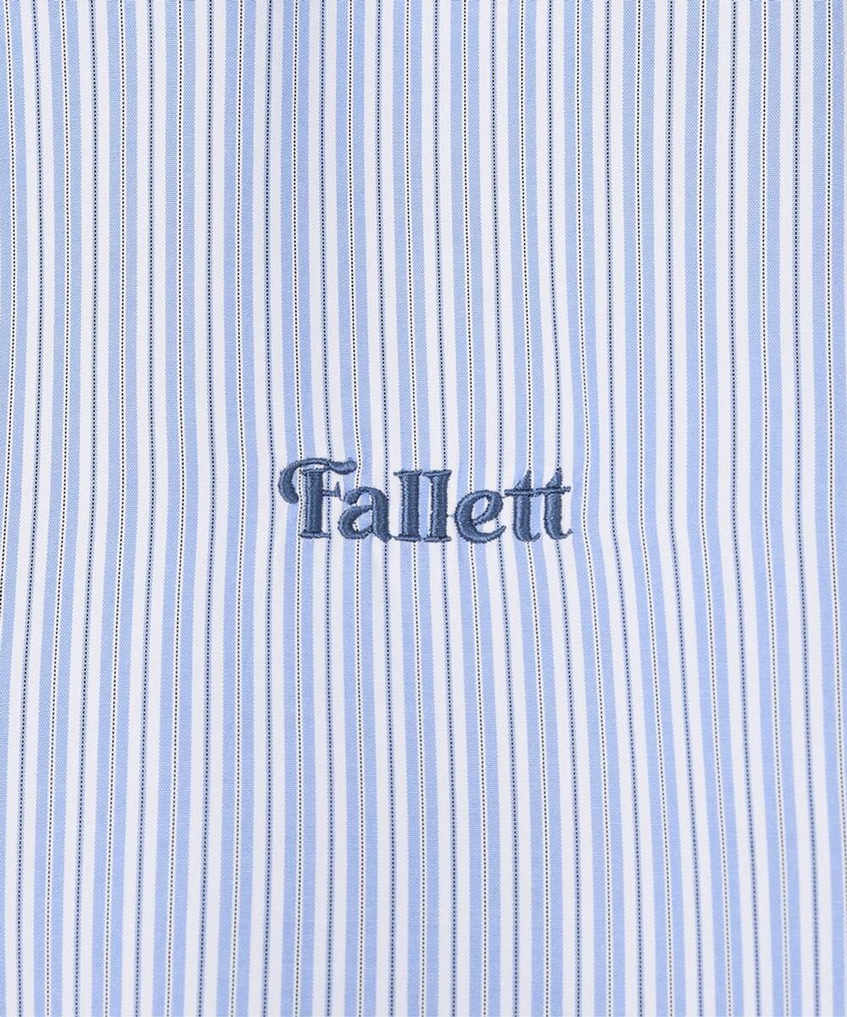 팔렛(FALLETT) 스몰 스토리 로고 스트라이프 셔츠 스카이 블루