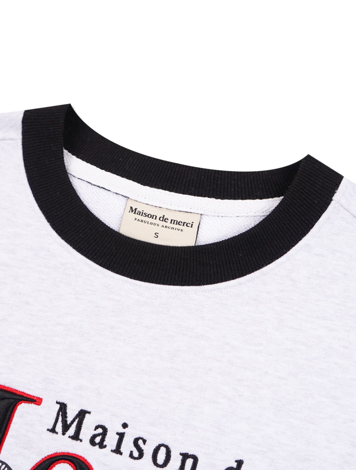 라 메종 스튜디오(LA MAISON STUDIO) UNISEX 르 리스 엠보 로고 헤비 테리 맨투맨 애쉬그레이(FCE3TS601M)