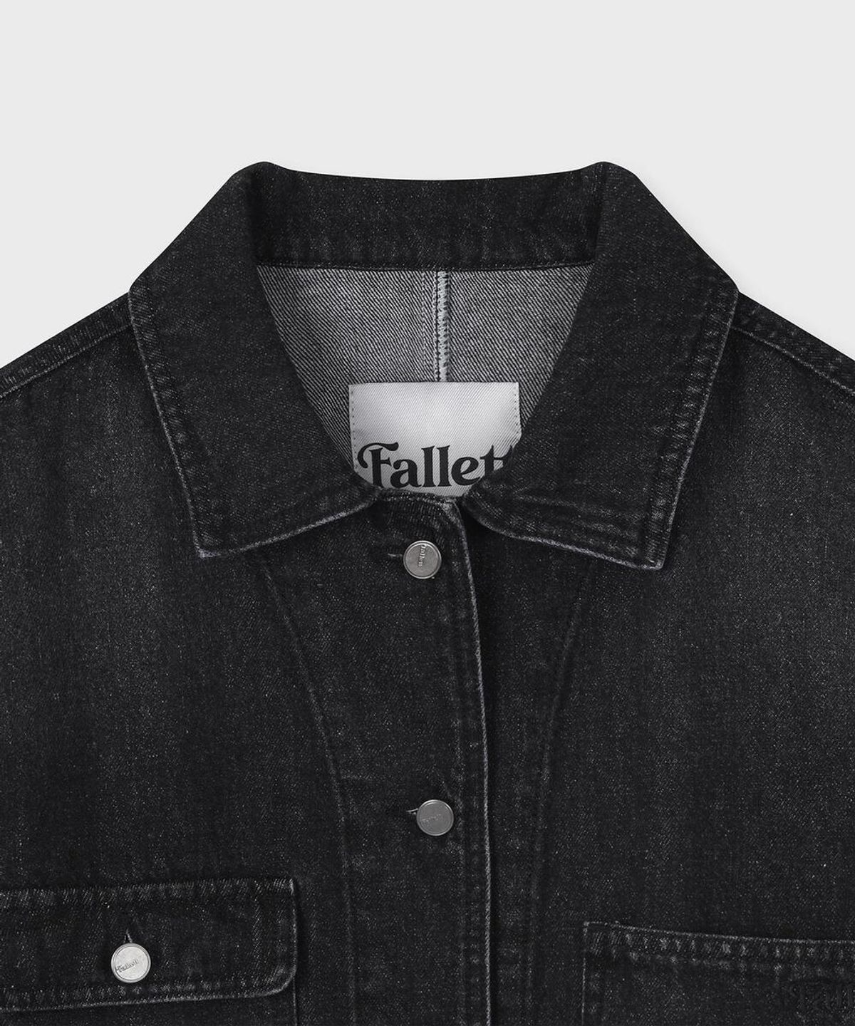 팔렛(FALLETT) 데님 워크 자켓 블랙