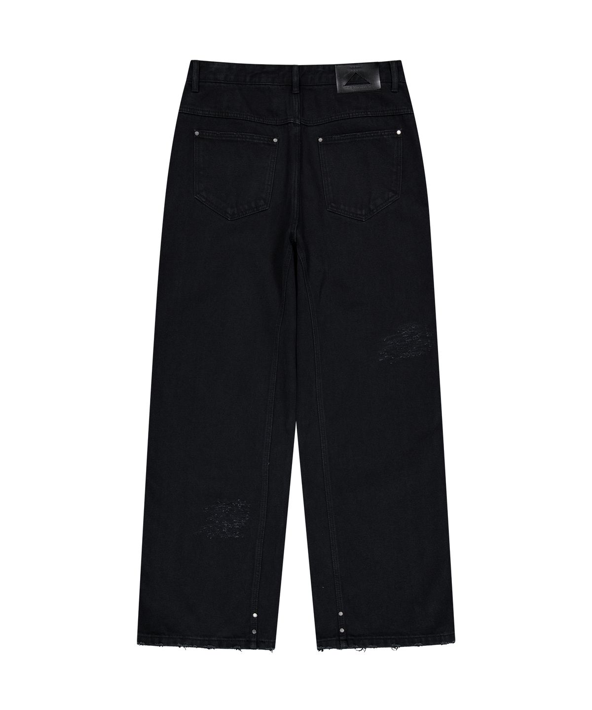 언지미크(UNGIMMICK) DAMAGED DENIM PANTS (BLACK)