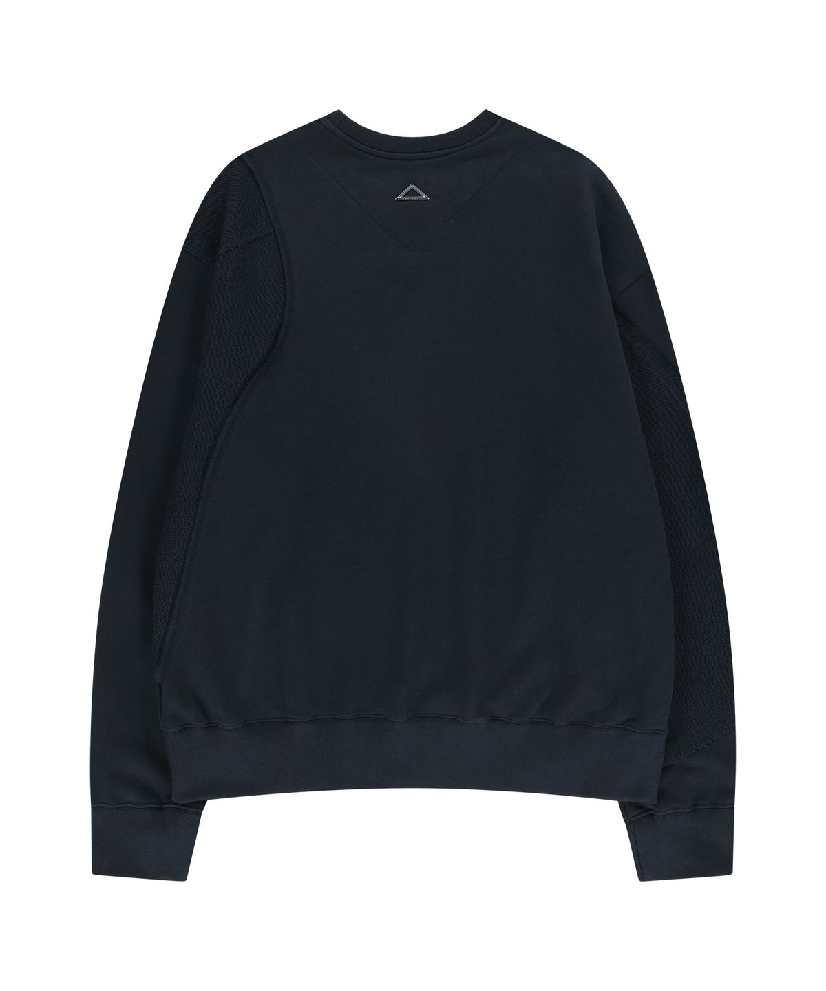 언지미크(UNGIMMICK) ASYMMETRIC COTTON SWEATSHIRT (NAVY)