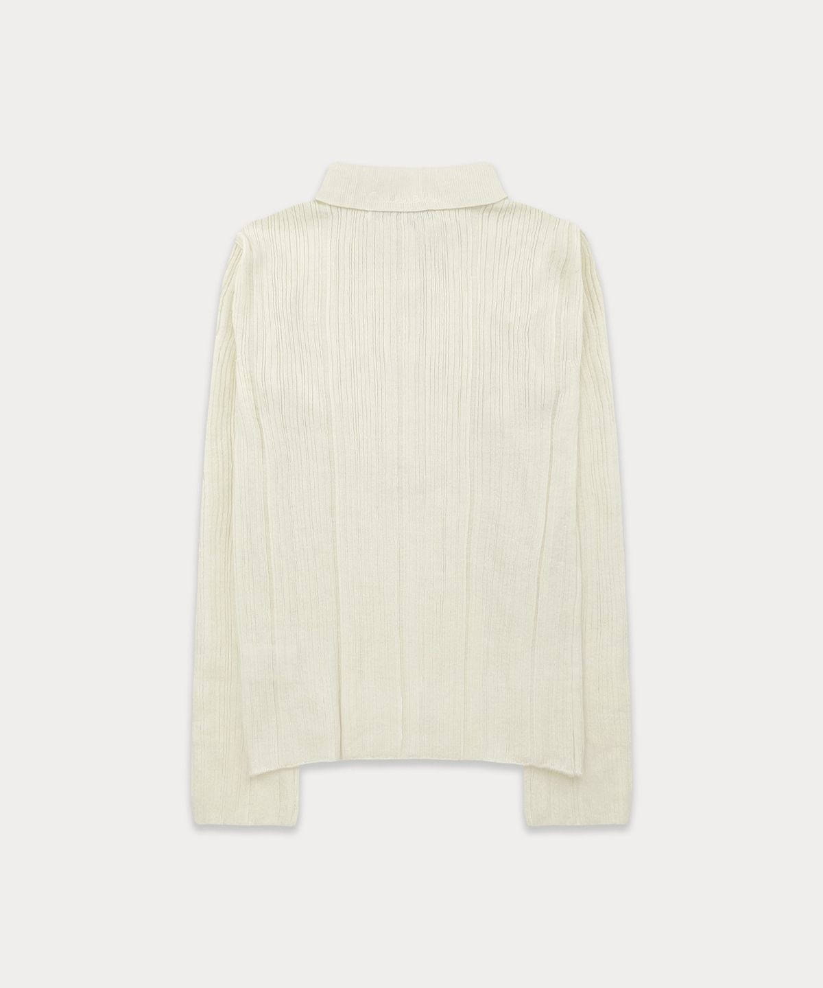 썸웨어버터(SOMEWHEREBUTTER) Henry Collar Knit - Ivory