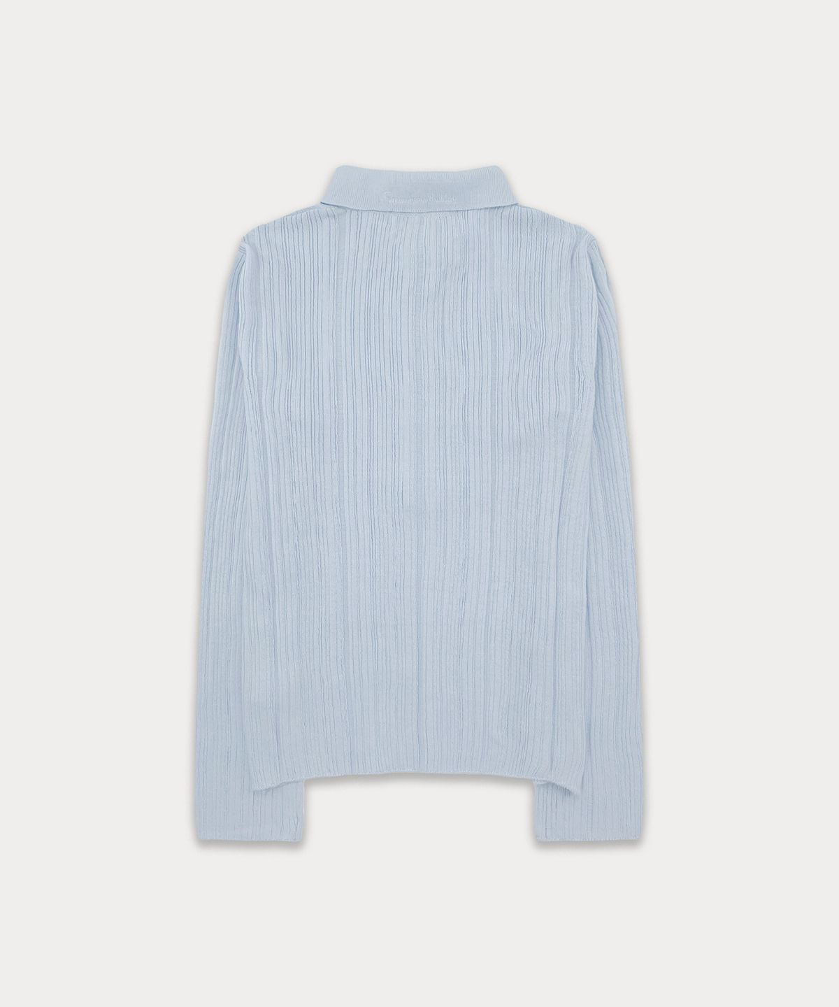썸웨어버터(SOMEWHEREBUTTER) Henry Collar Knit - Light Blue