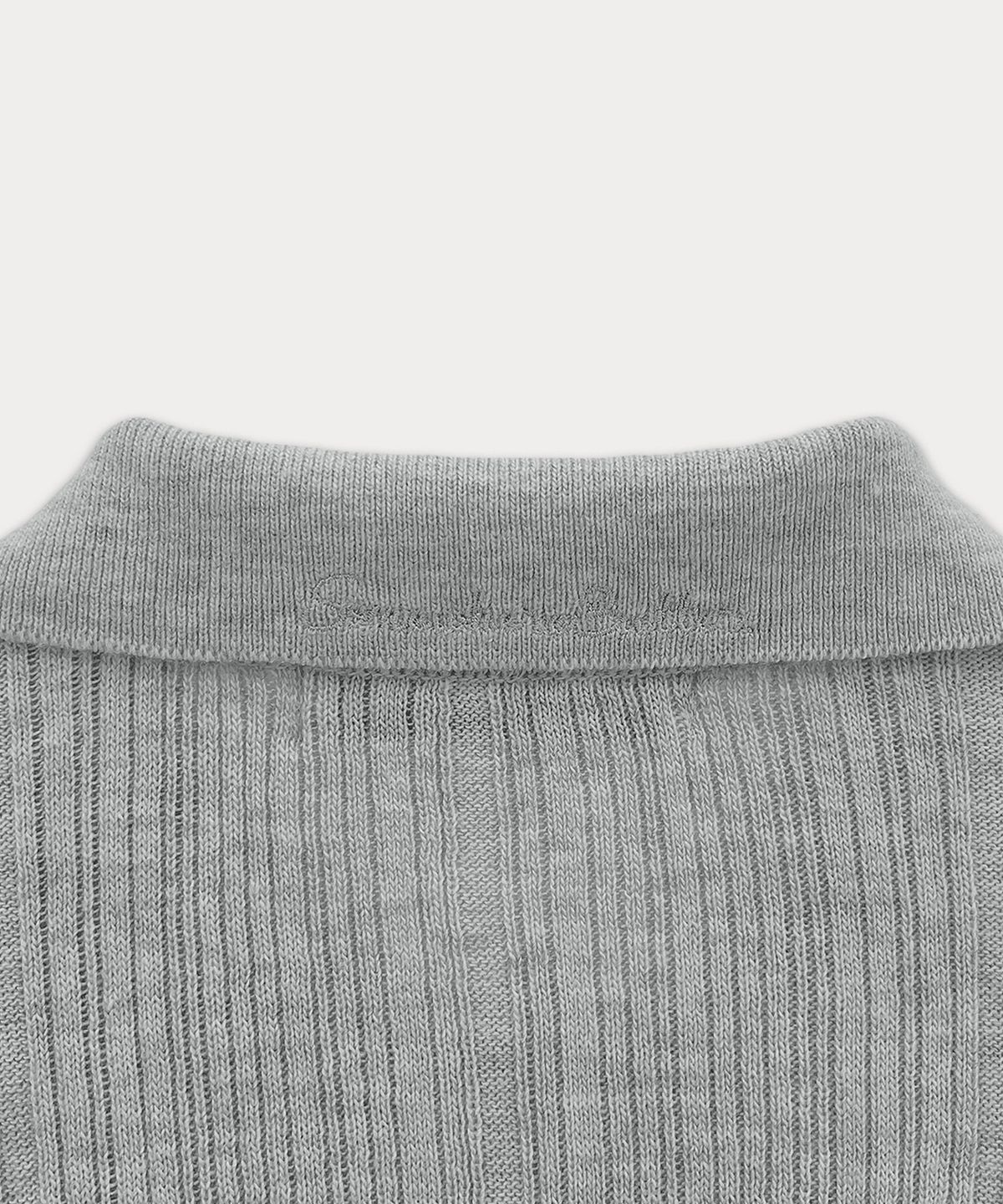 썸웨어버터(SOMEWHEREBUTTER) Henry Collar Knit - Grey