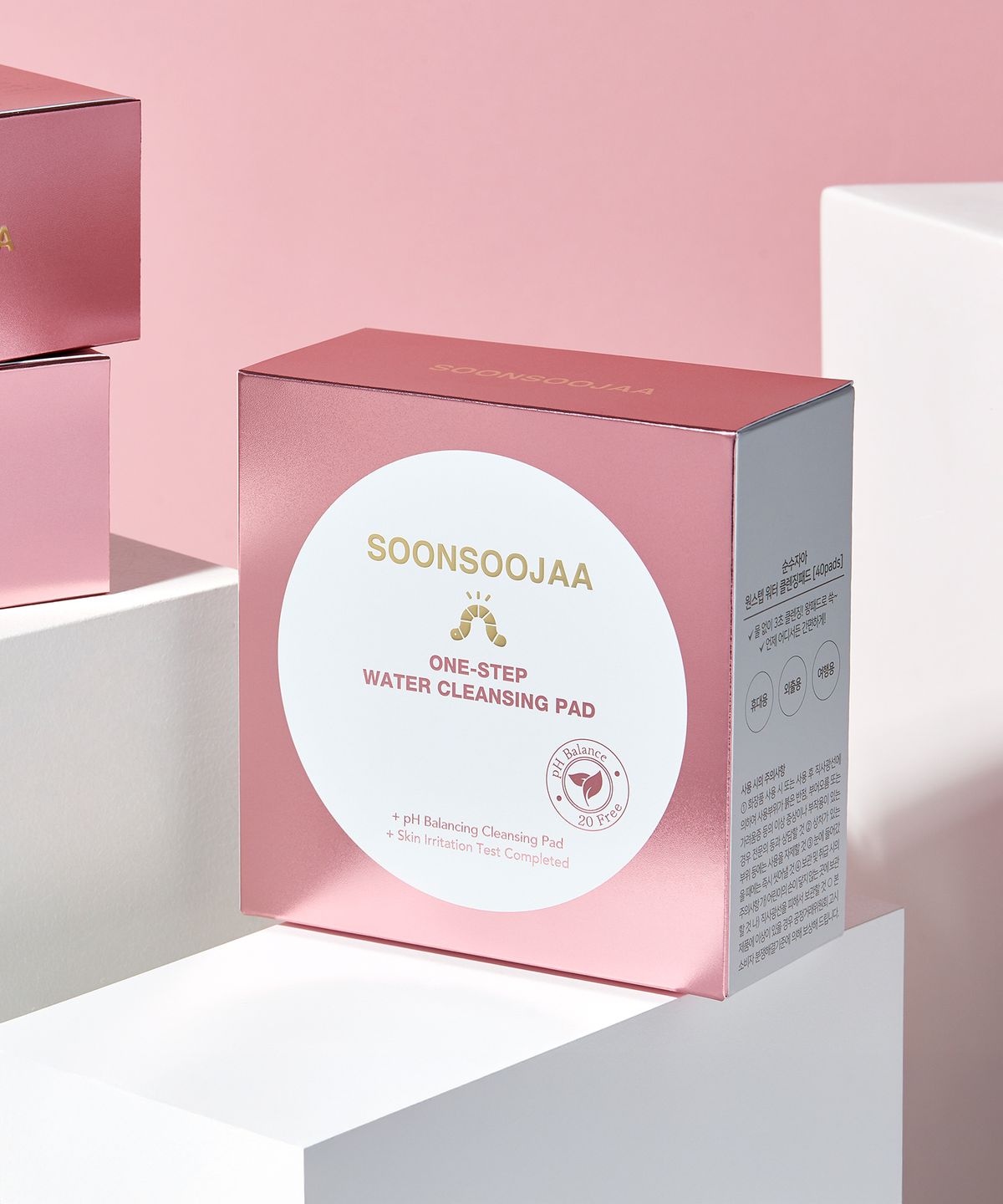 순수자아(SOONSOOJAA) 원스텝 워터 클렌징패드 휴대용 40매입
