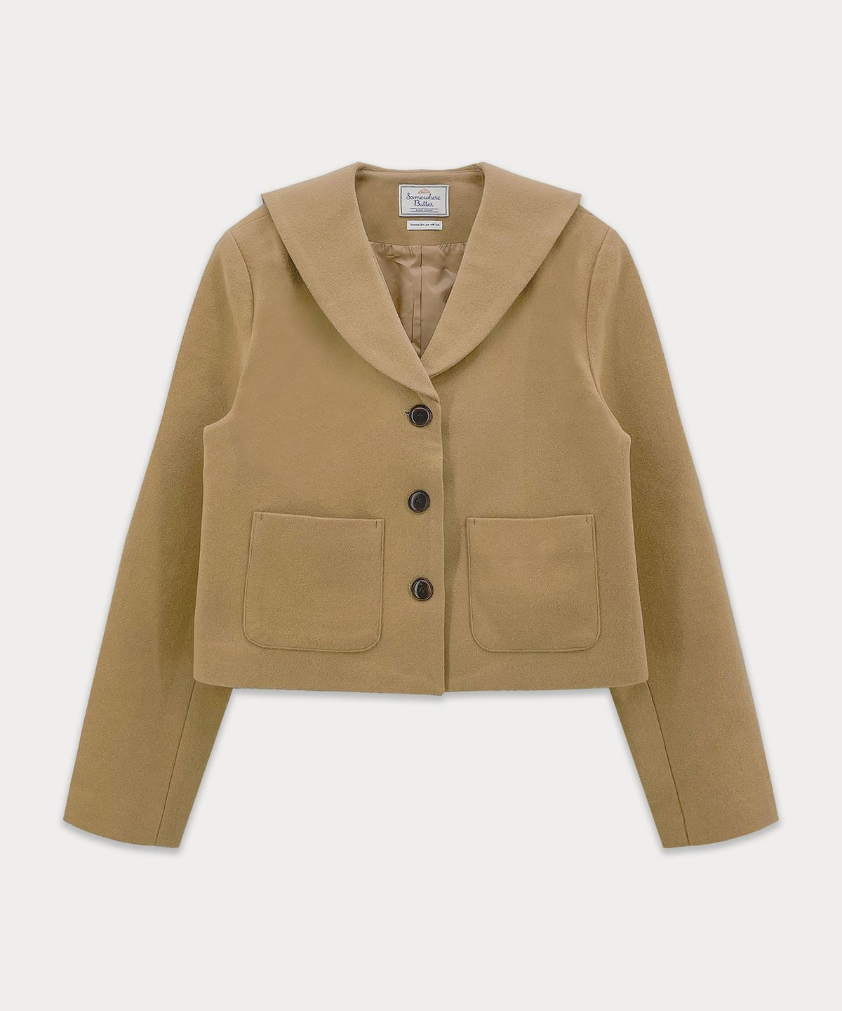 썸웨어버터(SOMEWHEREBUTTER) Tia Sailor Wool Jacket - Beige