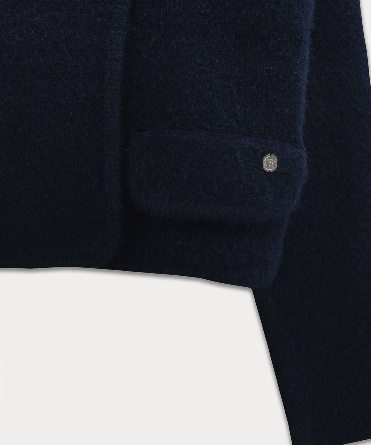 썸웨어버터(SOMEWHEREBUTTER) Robin Double Knit Wool Jacket - Navy