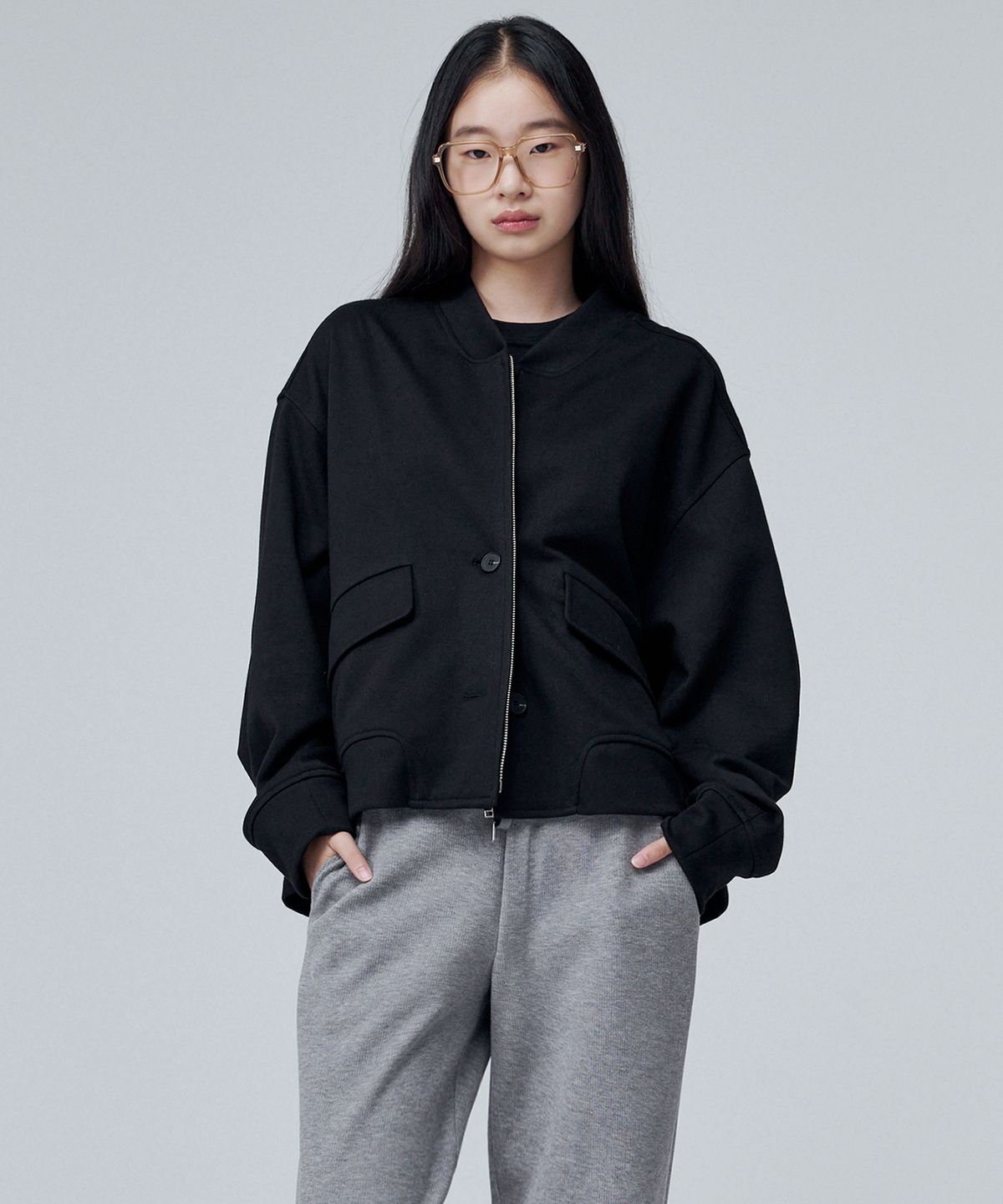 마롭(MALOUPE) 6309 오버핏 집업점퍼 (블랙)