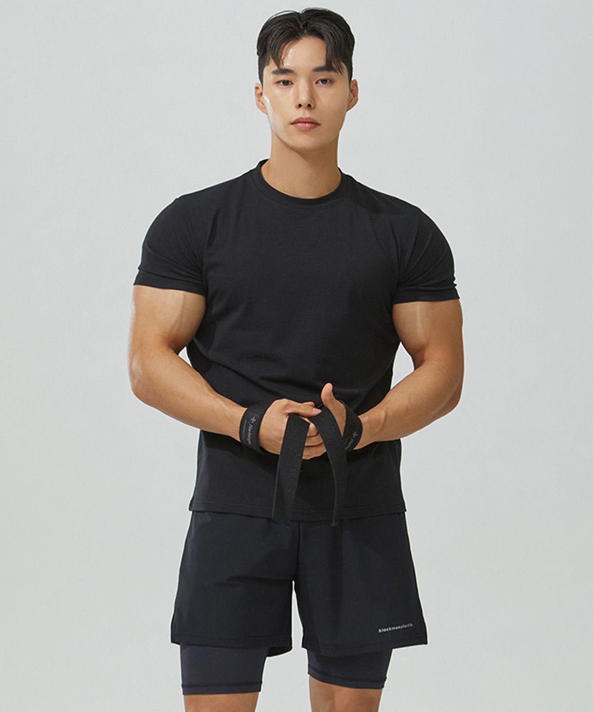 블랙몬스터핏(BLACK MONSTER FIT) [2pack] 무지 머슬핏 모달 반팔 티셔츠  (4color)