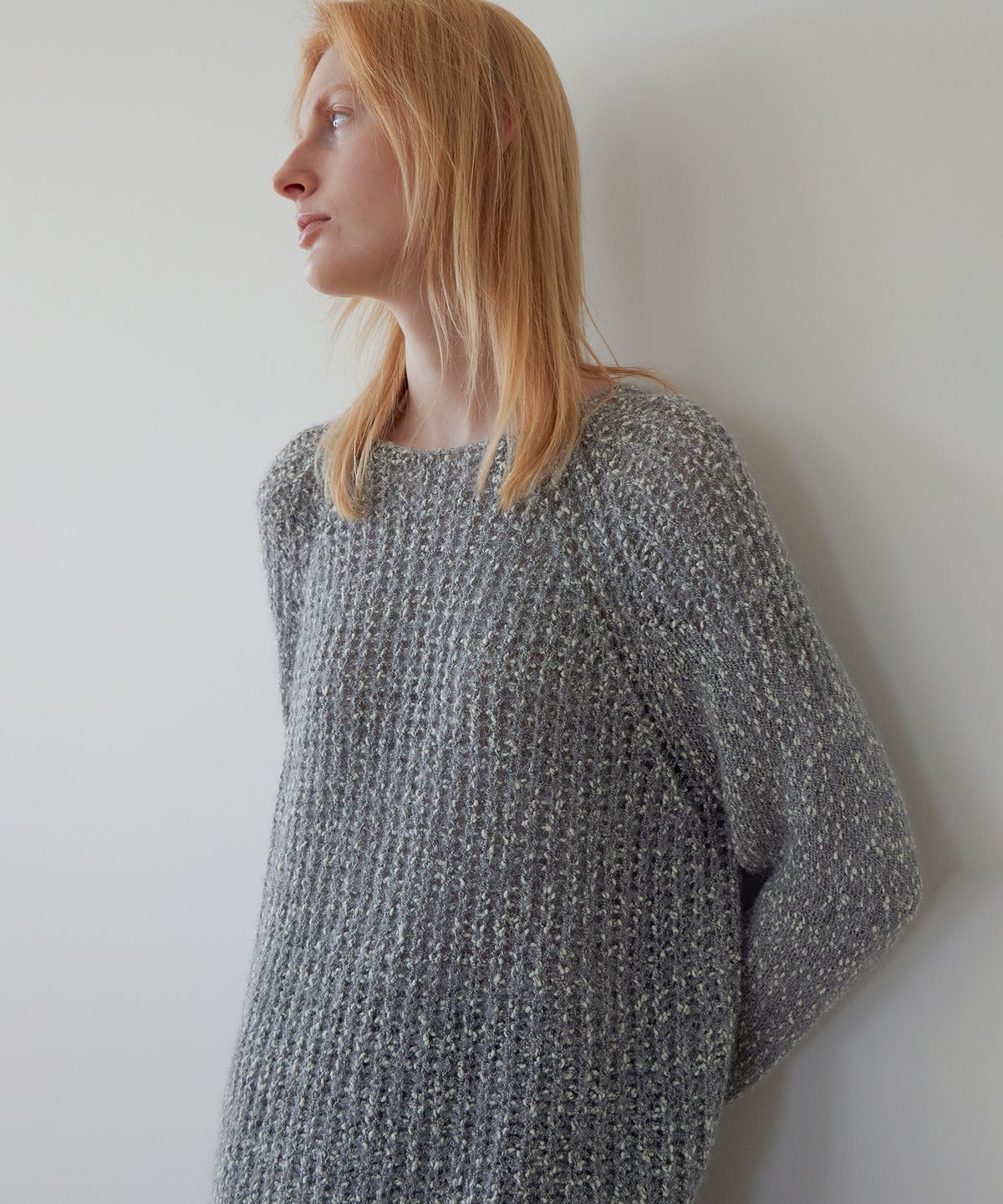 르바(LEVAR) Hairy Loose-Fit Knit - Melange Grey - 사이즈 & 후기 | 무신사