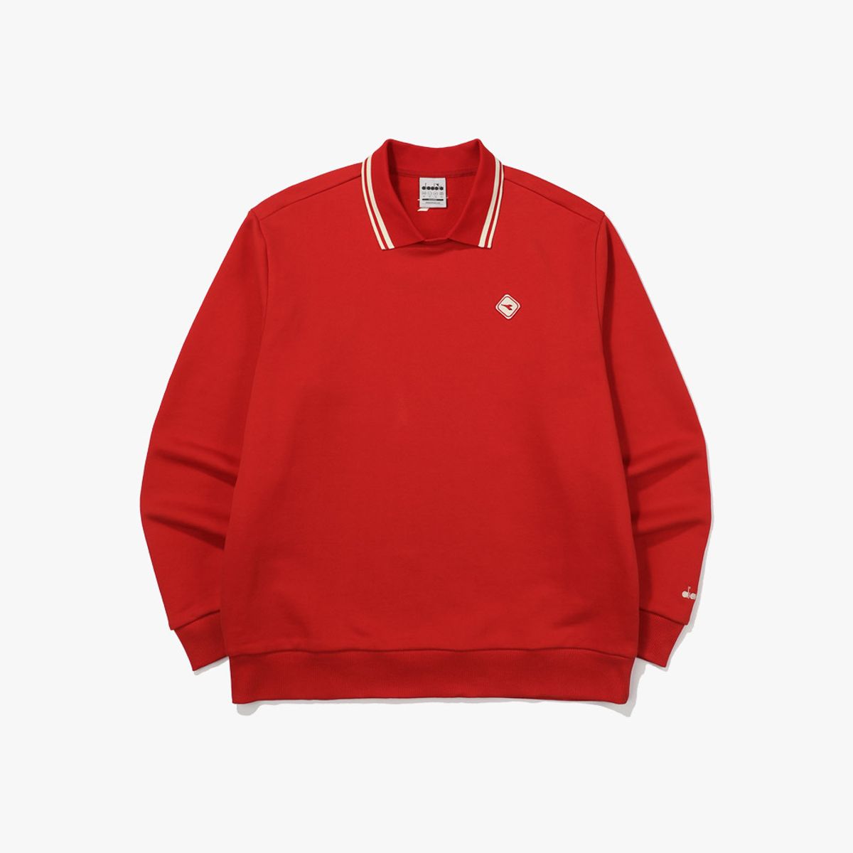 디아도라(diadora) 포르테 카라 스웻셔츠 RED
