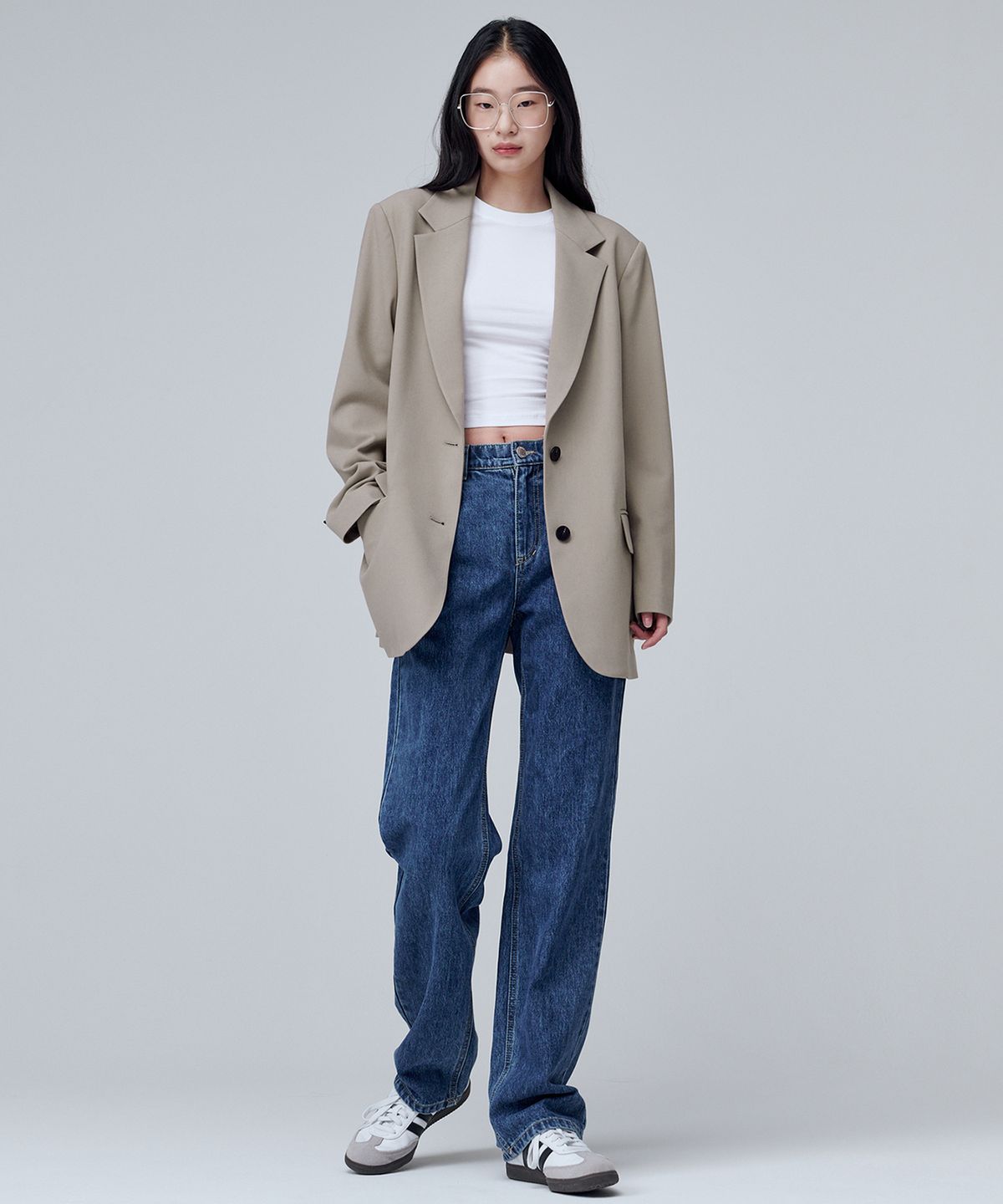 마롭(MALOUPE) 2115 스트레치 오버핏 자켓 (베이지)